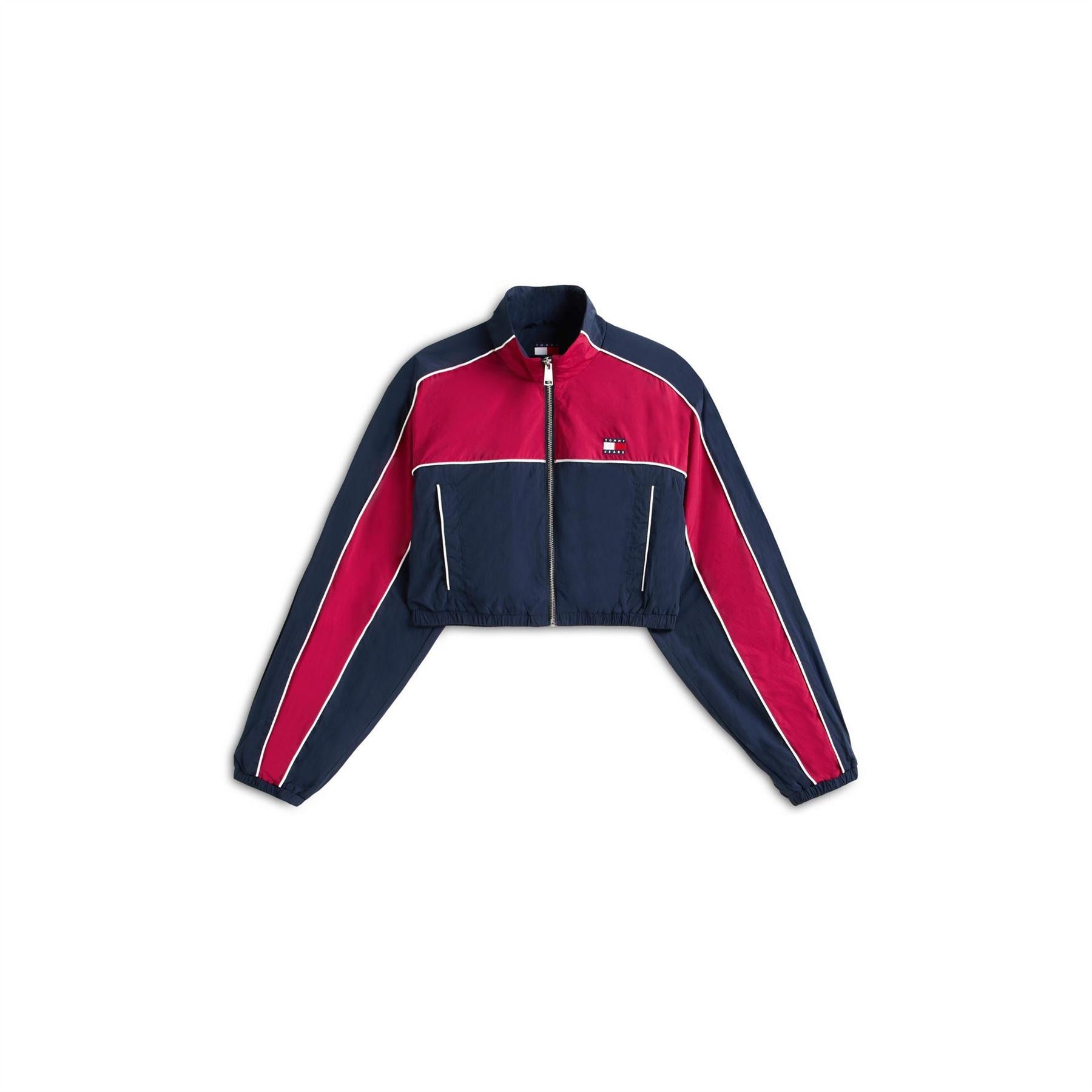 Tommy Jeans Color Block Contrast Piping Track Jacket with Zipped Pocket