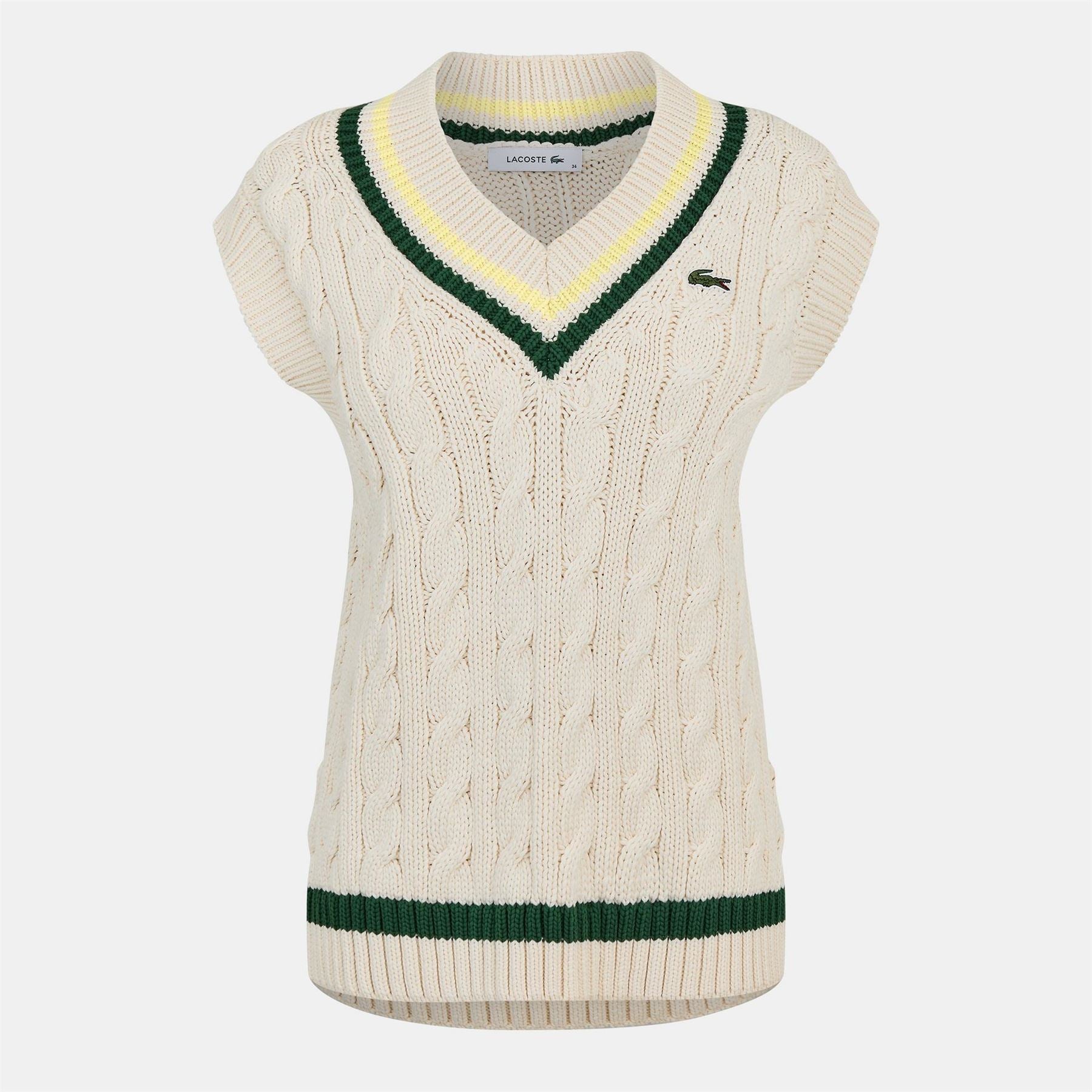 Lacoste Cable Knit Crew Neck Jumper