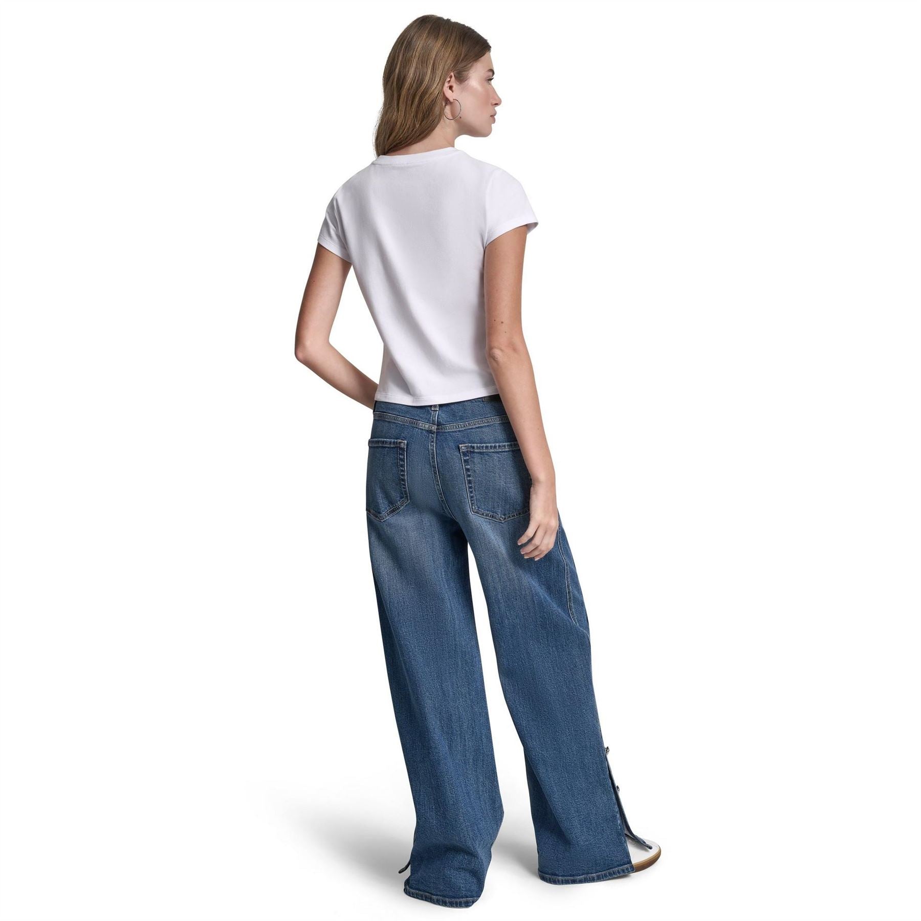 DKNY Jeans Rhinestone Logo Baby Tee