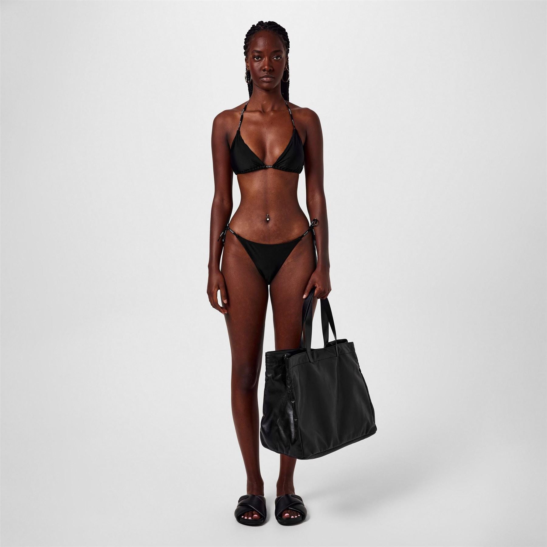 Hugo Logo Detailed Adjustable Triangle Bikini