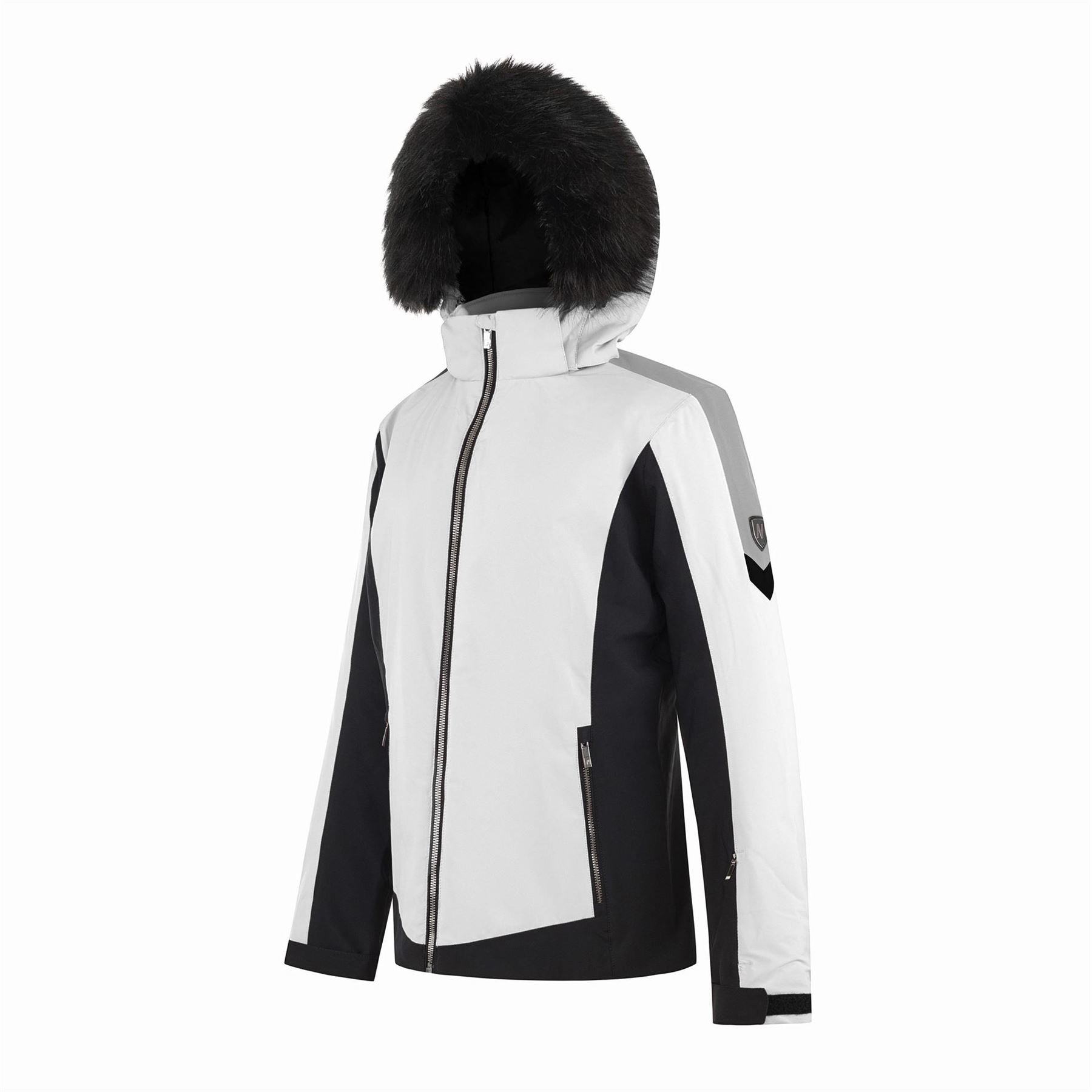 Nevica Womens Meribel Hooded Solid Patterned Ski Jacket