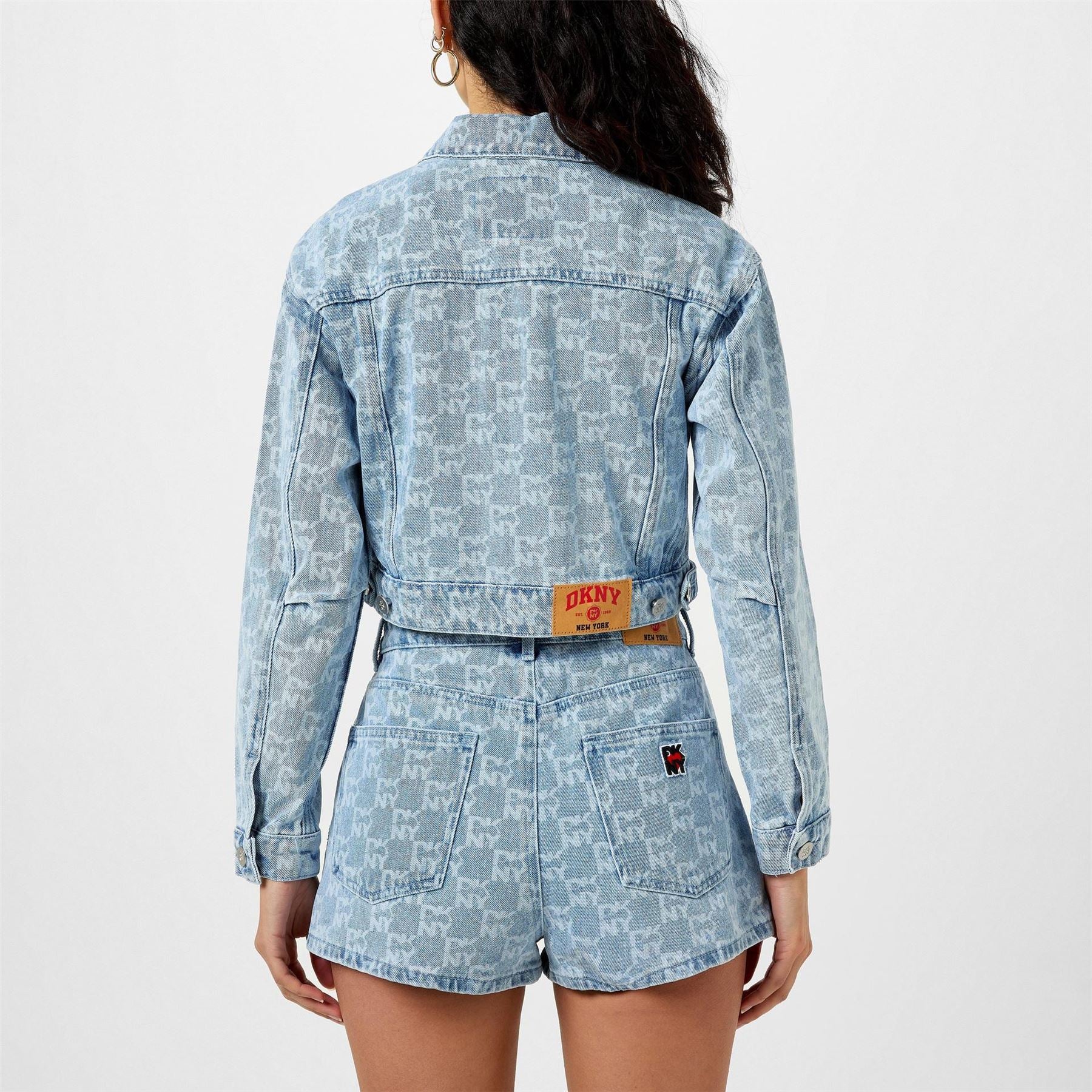 DKNY Denim Relaxed Fit Long Sleeve Jacket