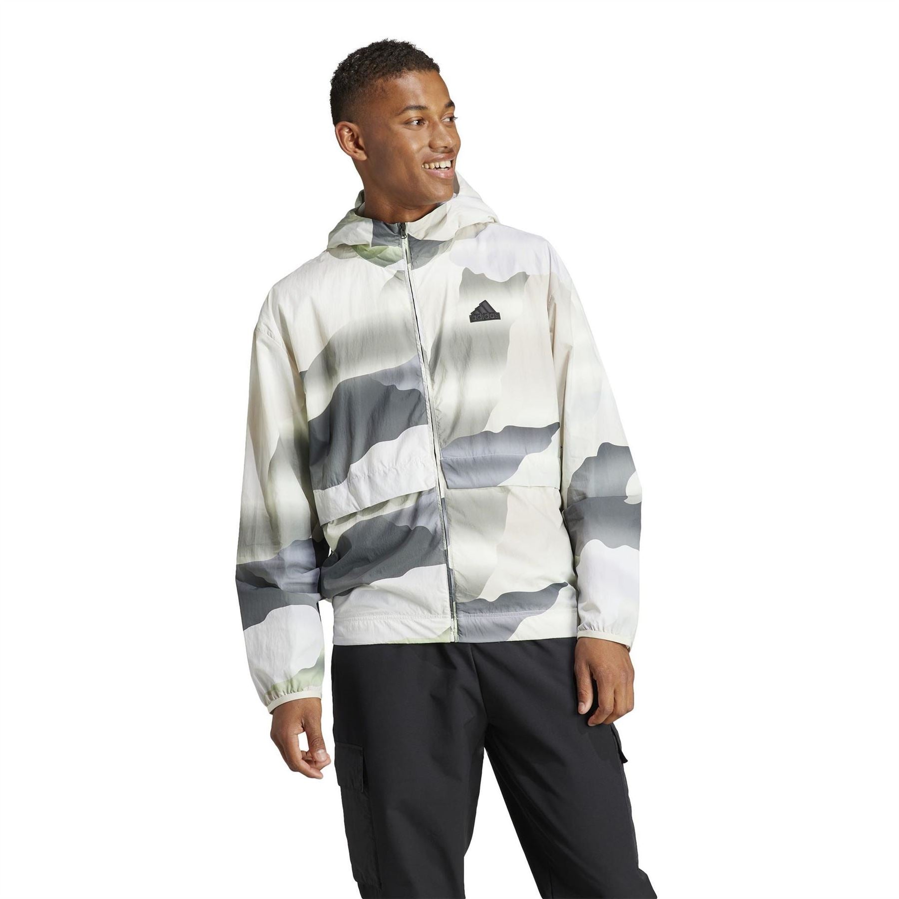 adidas City Escape Water Resistant Long Sleeve Rain Anorak