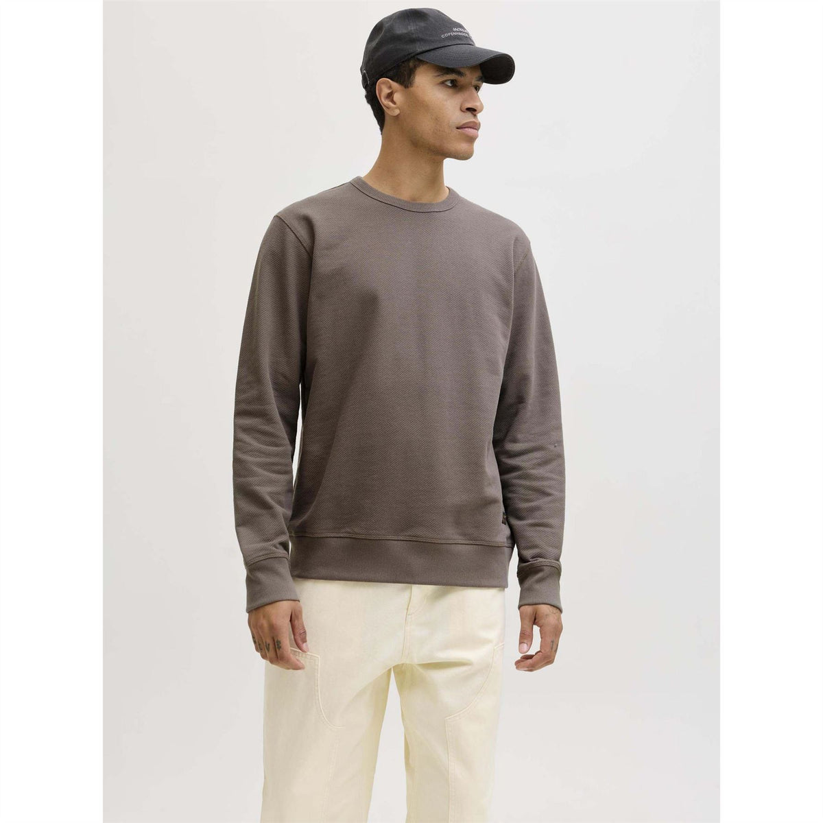 Jack and Jones Jjedover Classic Cotton Crew Sweater