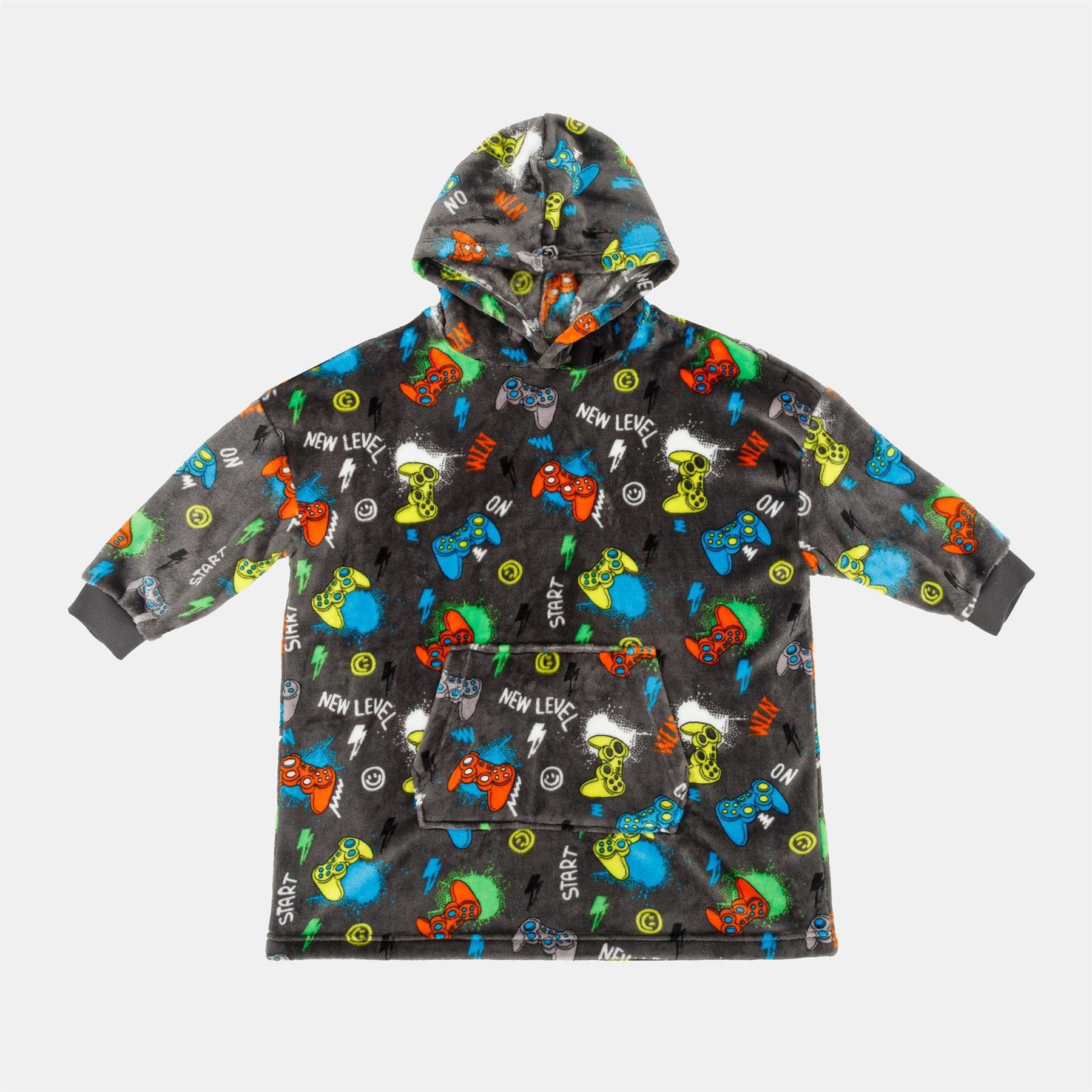 Star Snuggle Hoodie Game Pattern Junior Boys