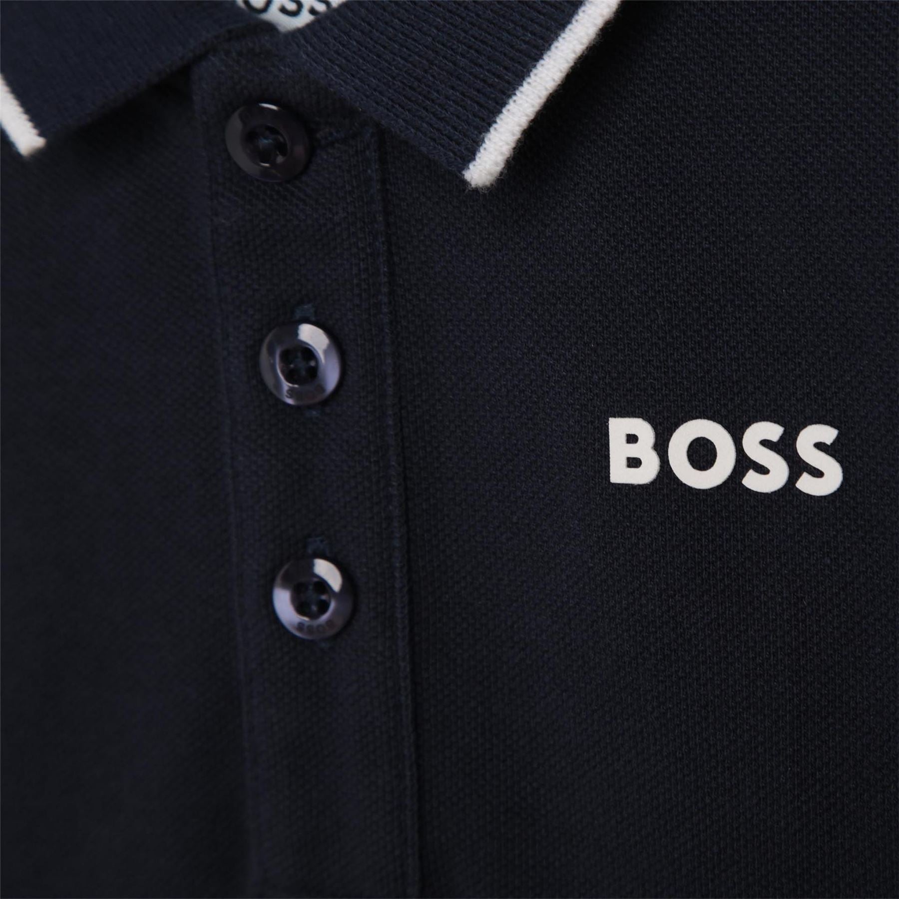 Boss Small Logo Cotton Short Sleeve Polo Shirt