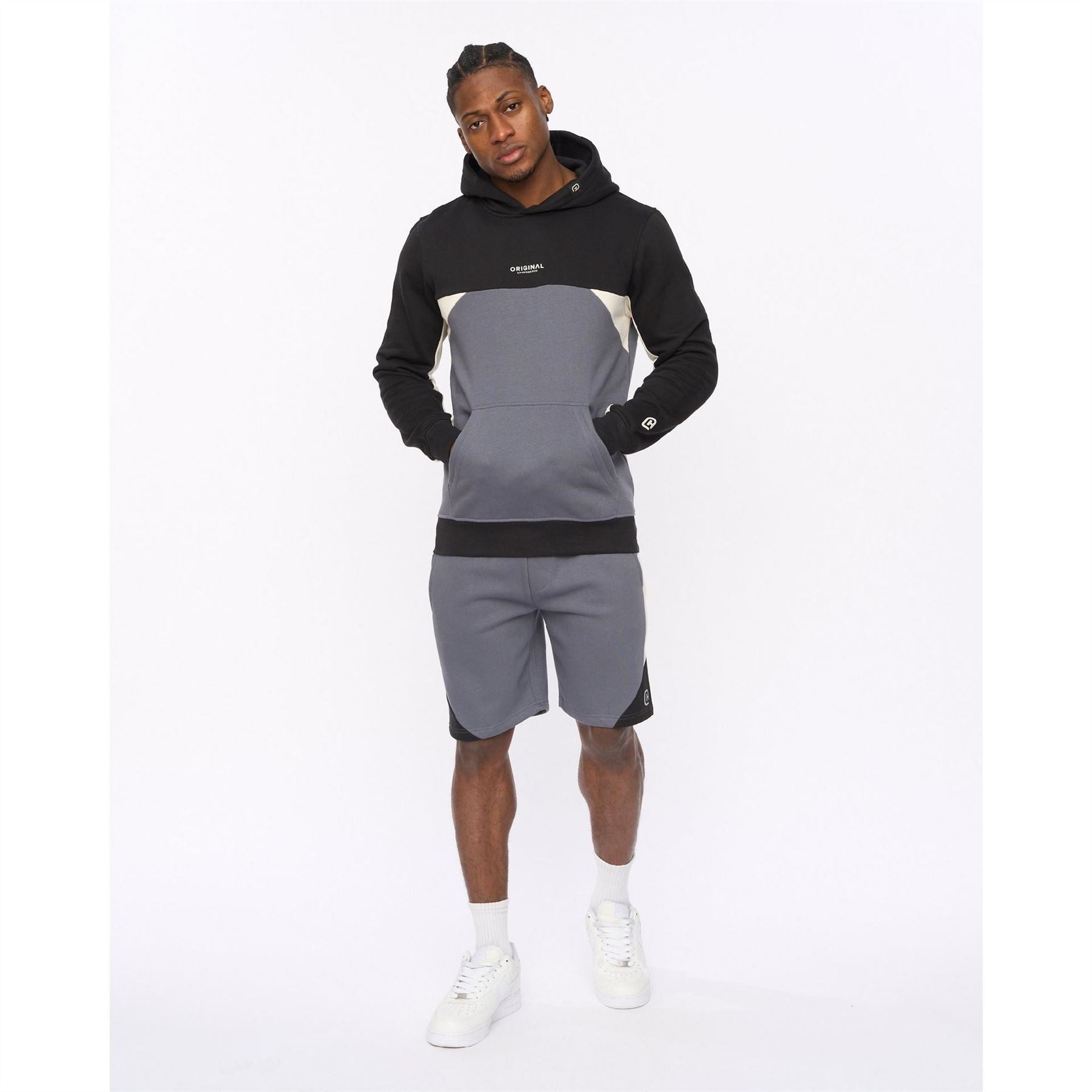 Crosshatch Castlebay Hooded Neck Kangaroo Pocket Sweatshirt