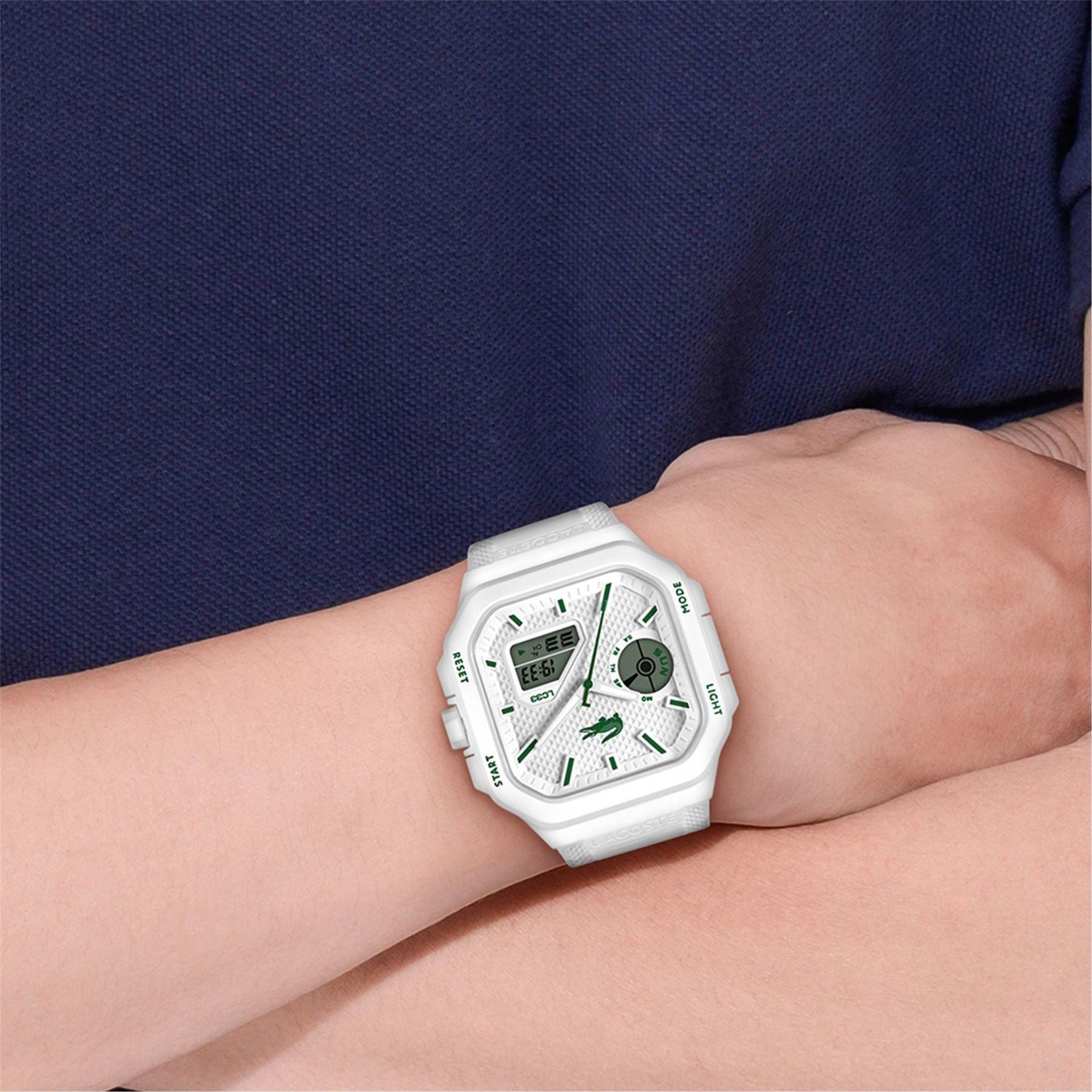Lacoste Mens Lc33 Silicone Analog Digital Watch