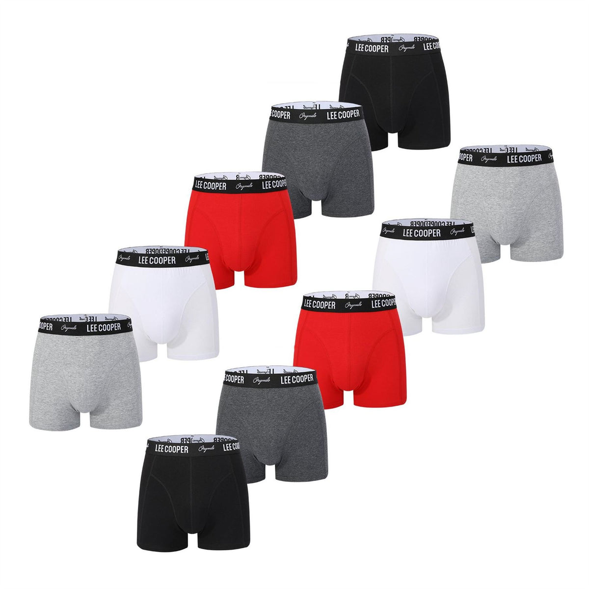 Lee Cooper Mens Cooper 10 Pack Hipster Trunks