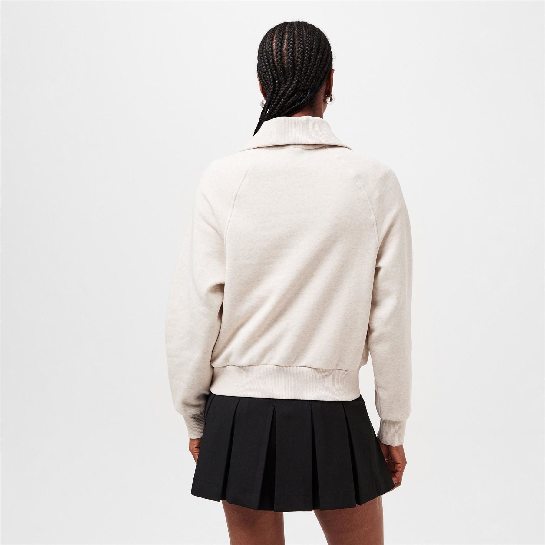 Tommy Hilfiger Script Embroidered Zip Neck Raglan Sweatshirt