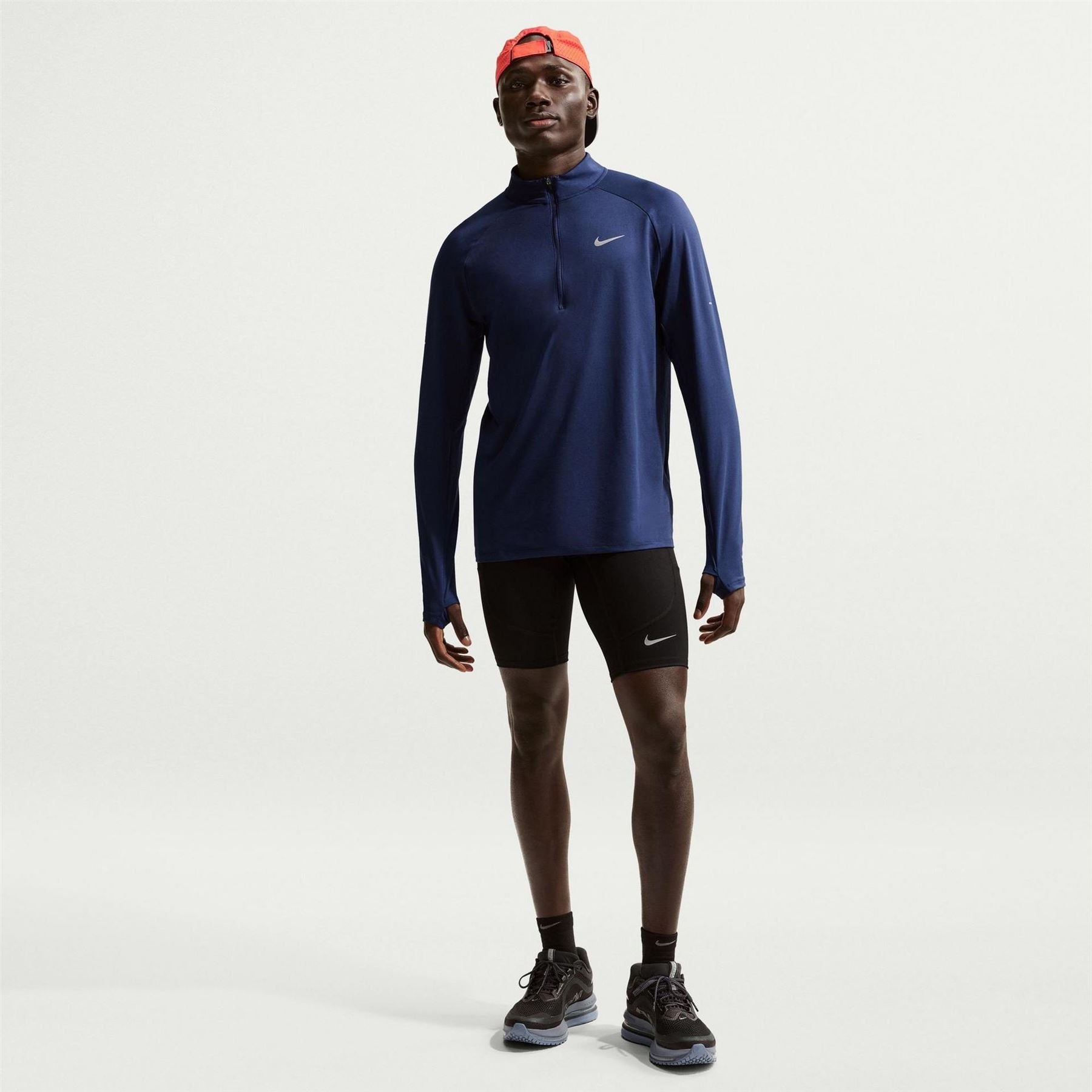 Nike Stride Zip Neck Regular Fit T-Shirt
