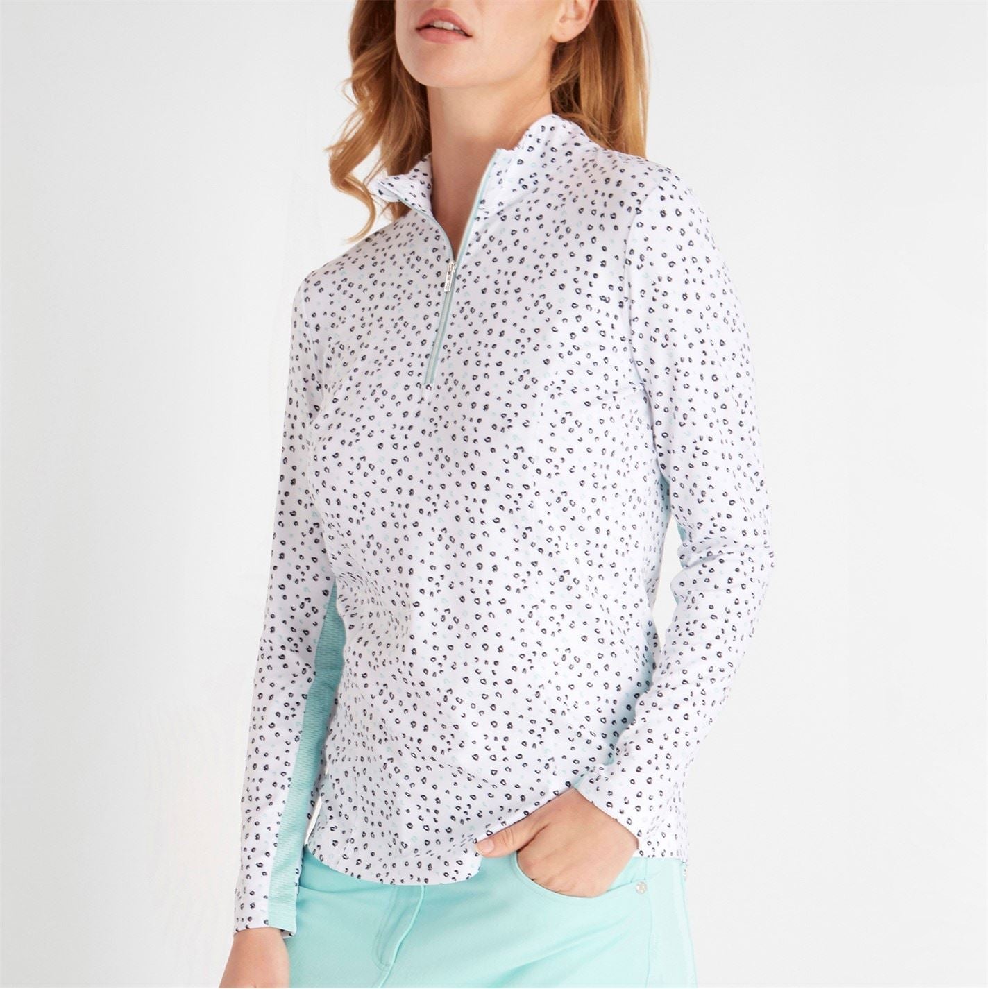 Calvin Klein Golf Regular Fit Mock Neck Long Sleeve Sweater