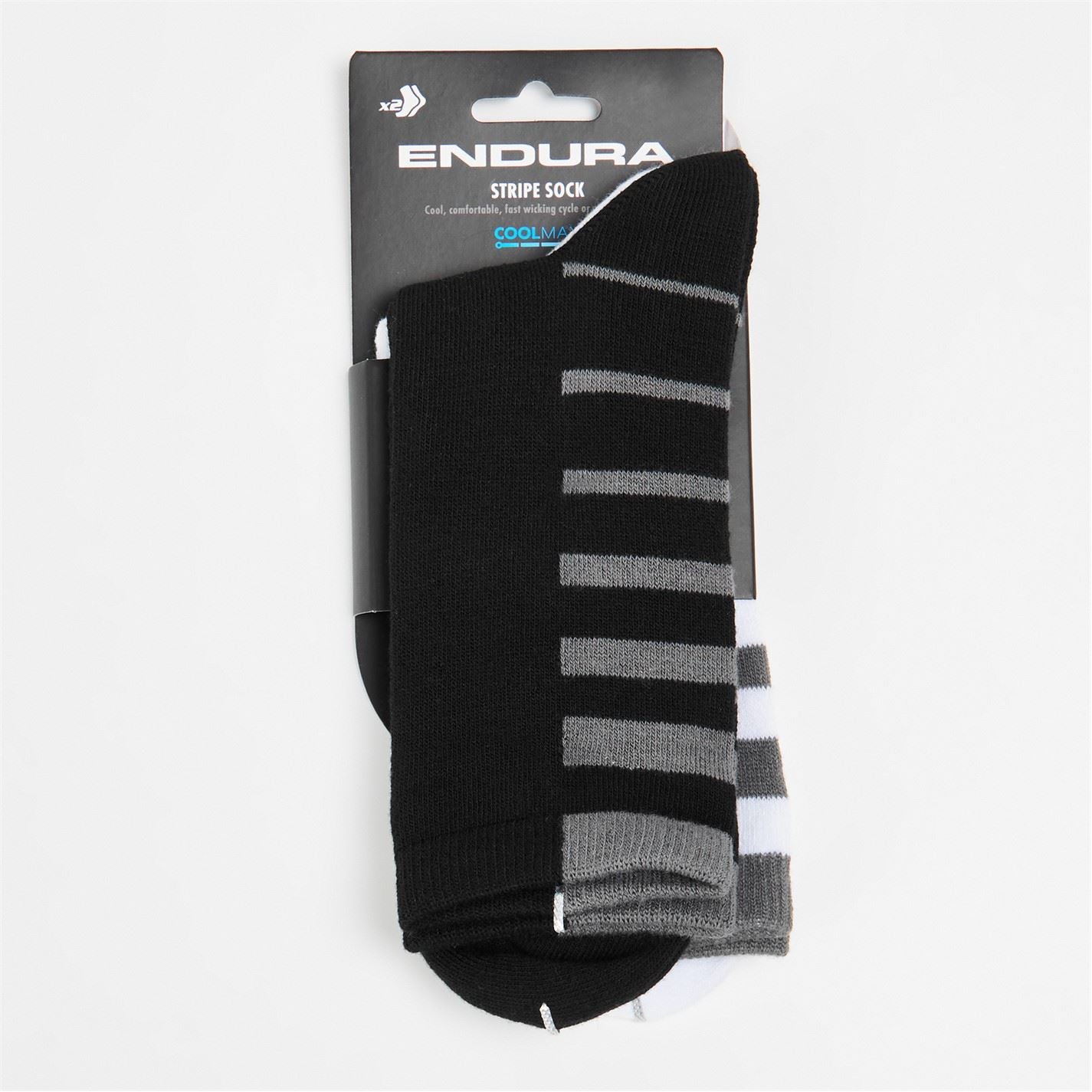 Endura Coolmax� Stripe Socks Twin Pack