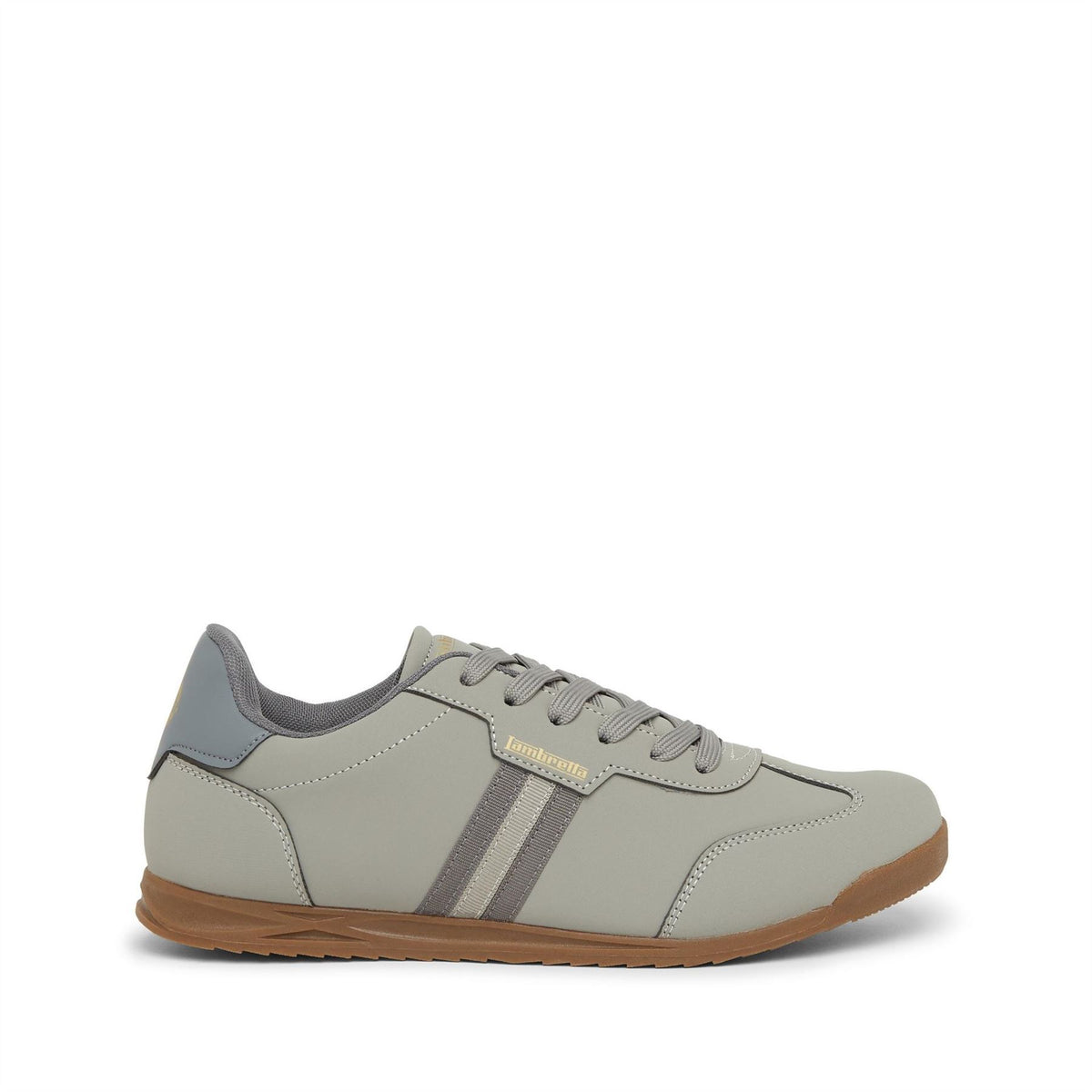 Lambretta Round Toe Stripe Patterned Flat Heel Trainers