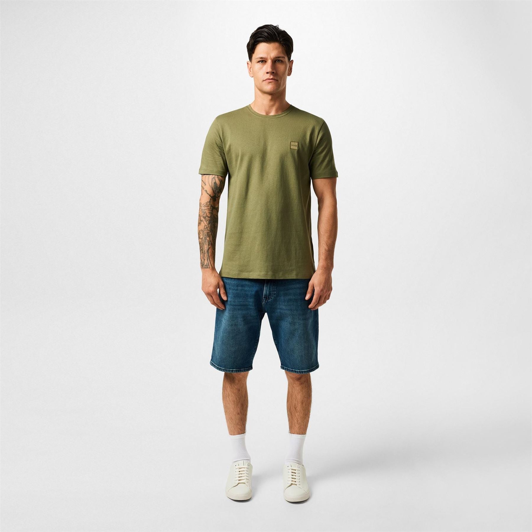 Boss BOSS ORANGE Tales T Shirt with Logo Patch Premium Cotton