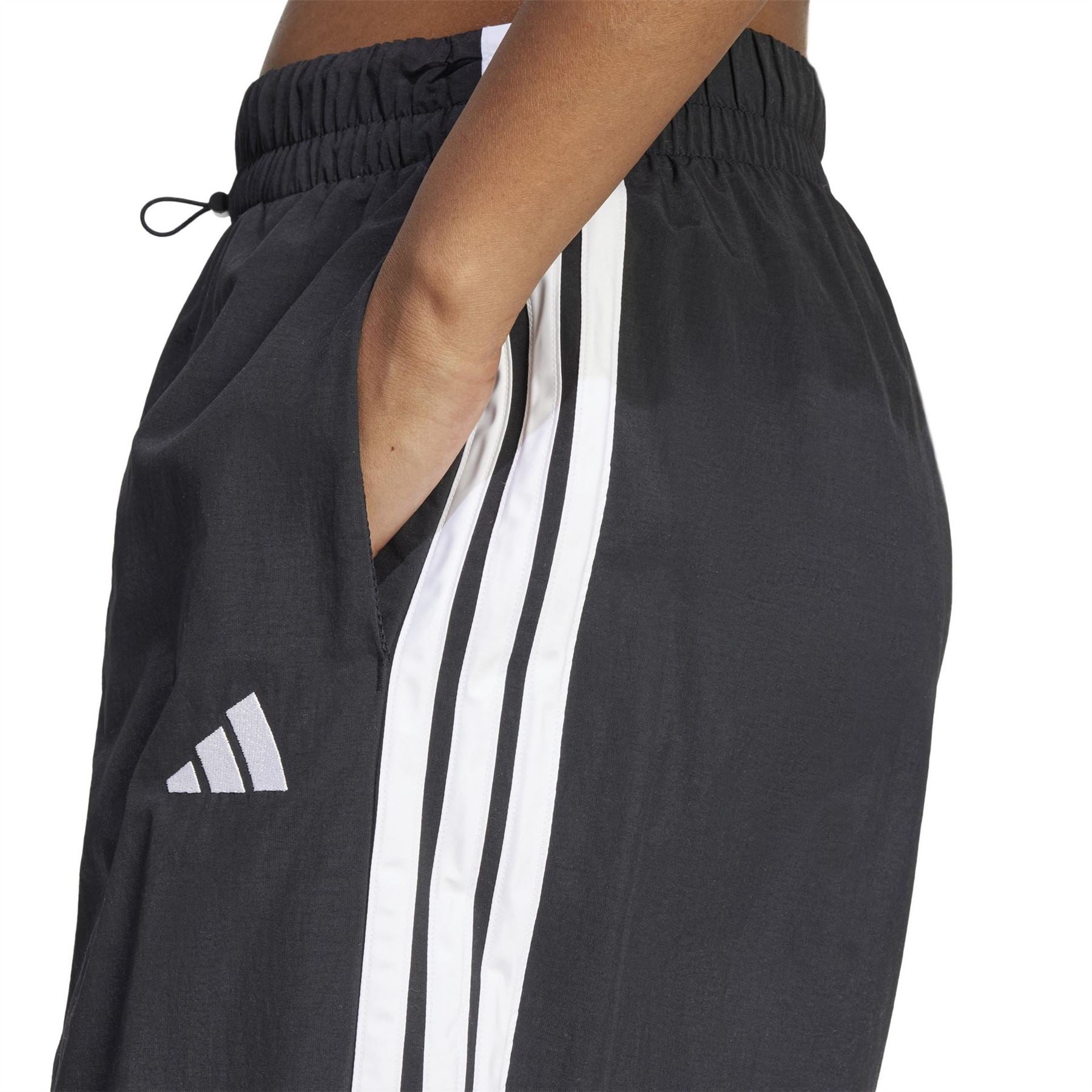 adidas Womens Essentials 3 Stripes Lifestyle Woven Parachute Tracksuit Bottoms