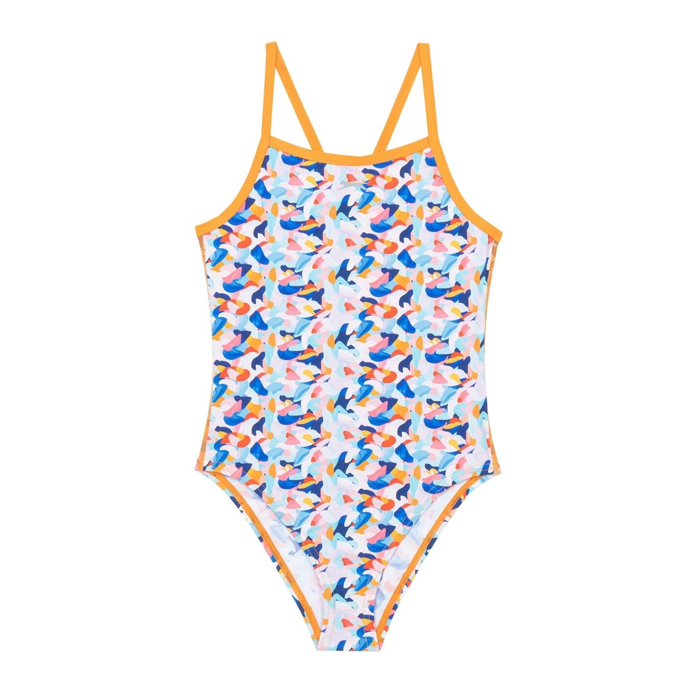 Slazenger Thin Strap Heart Print One-Piece Swimsuit