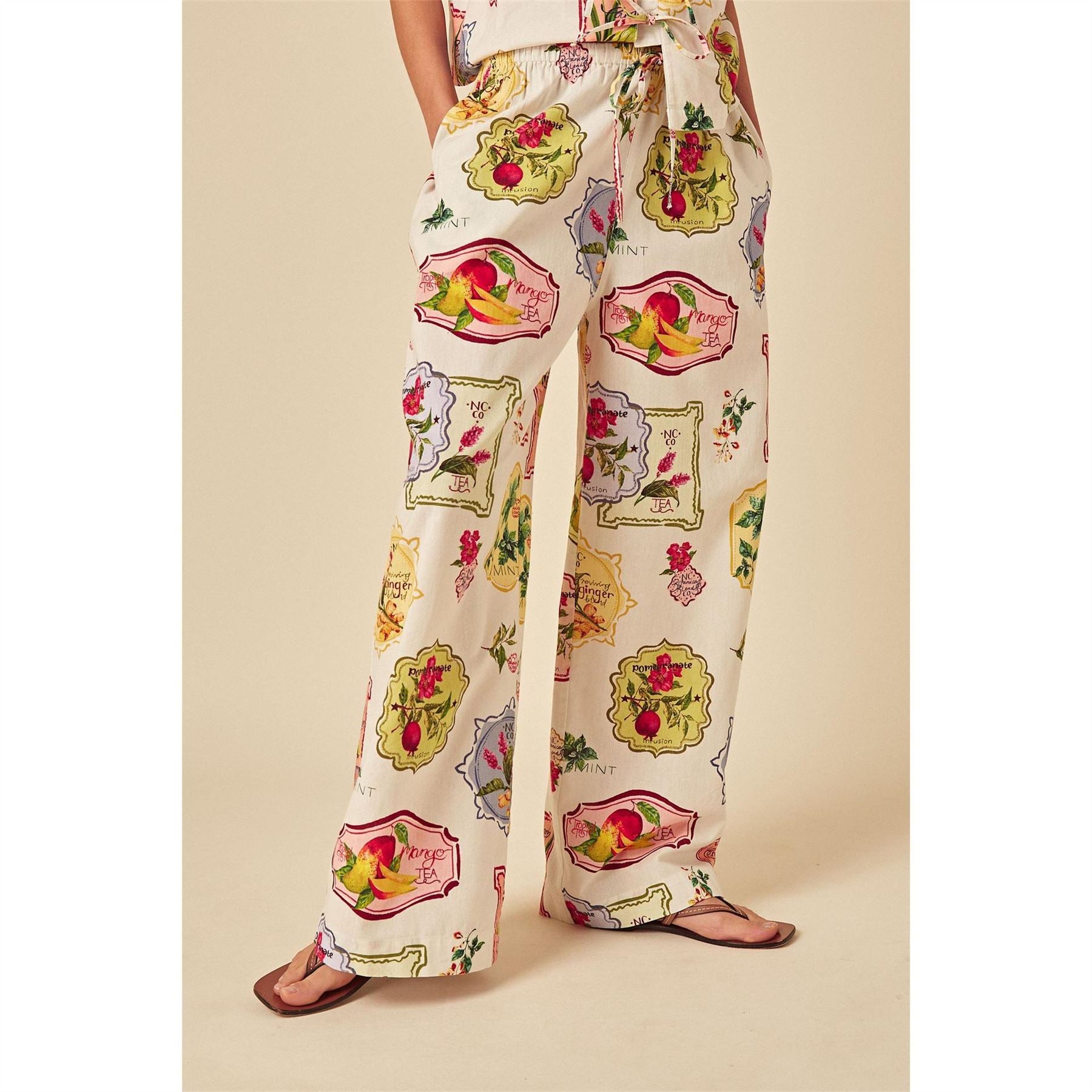 Nobodys Child Shona Graphic Print Wide Leg Palazzo