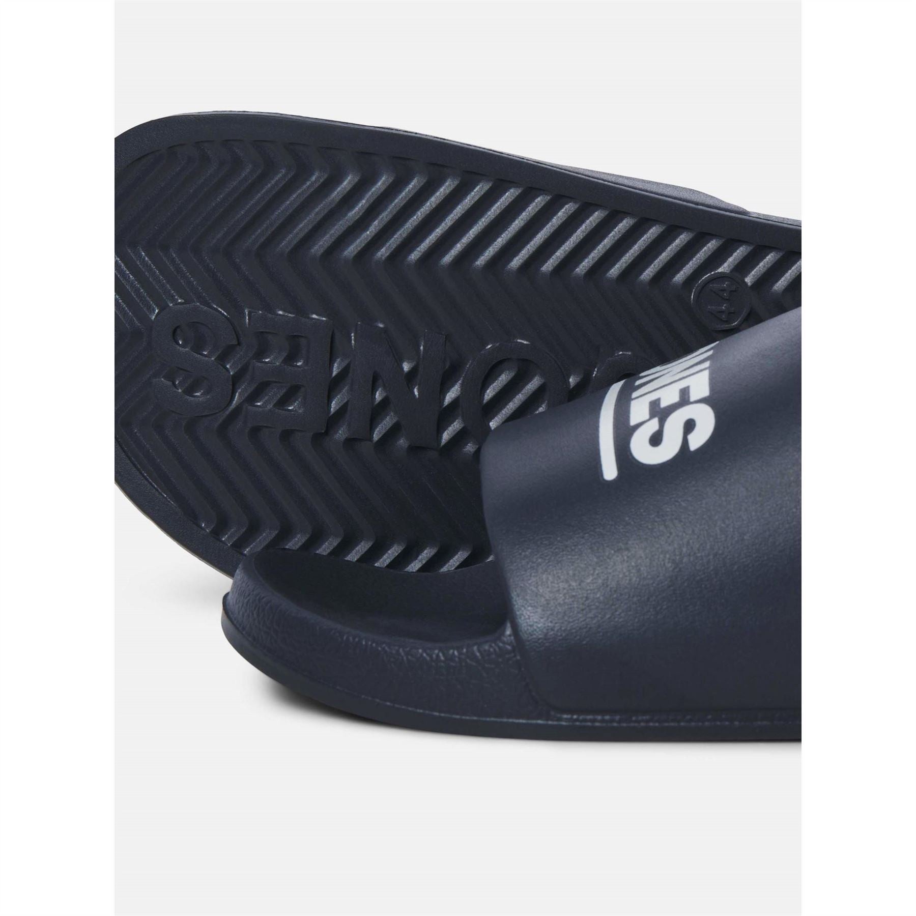 Jack and Jones Ollie Slider Open Toe Logo Print Slides