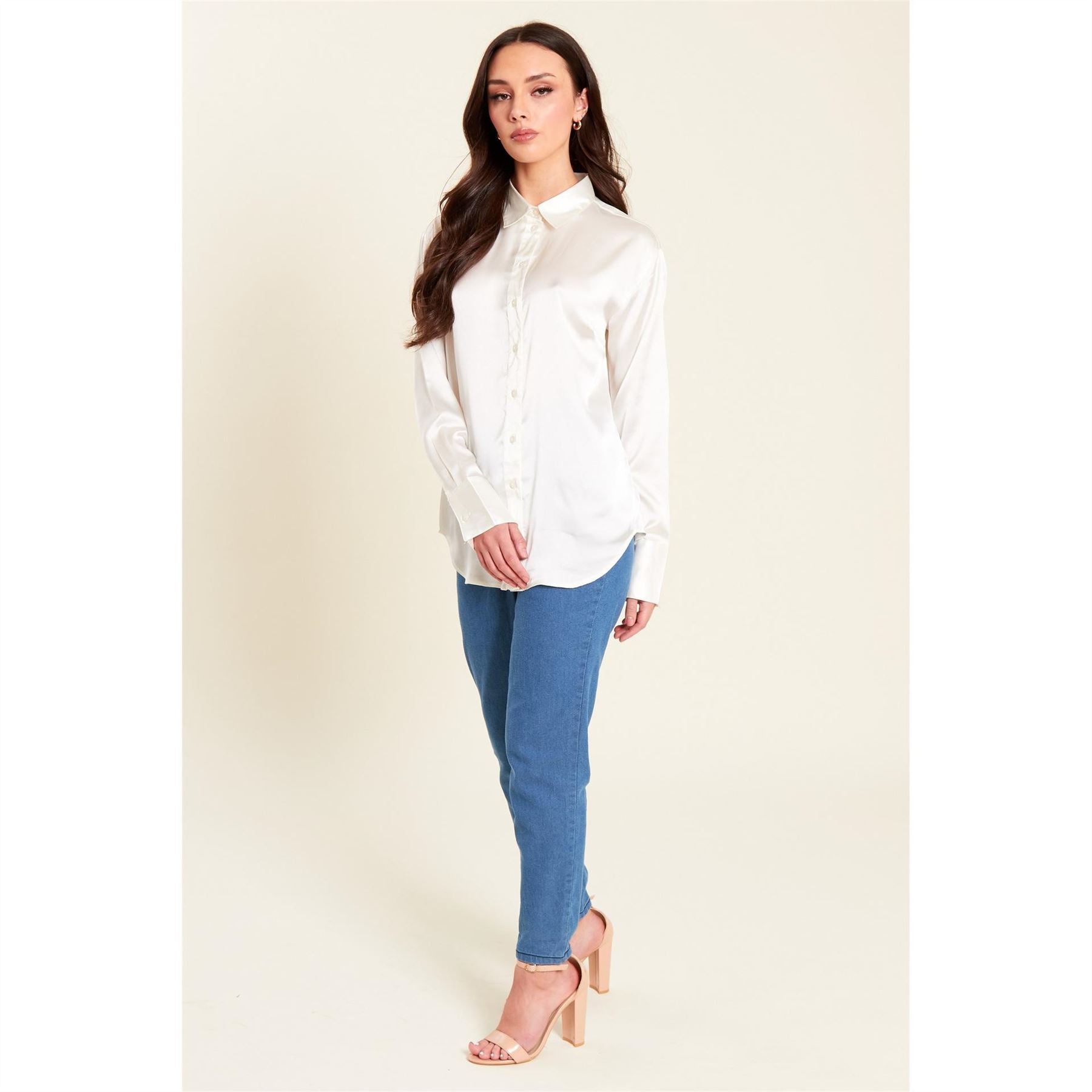 Be You Satin Long Sleeve Regular Fit Shirt