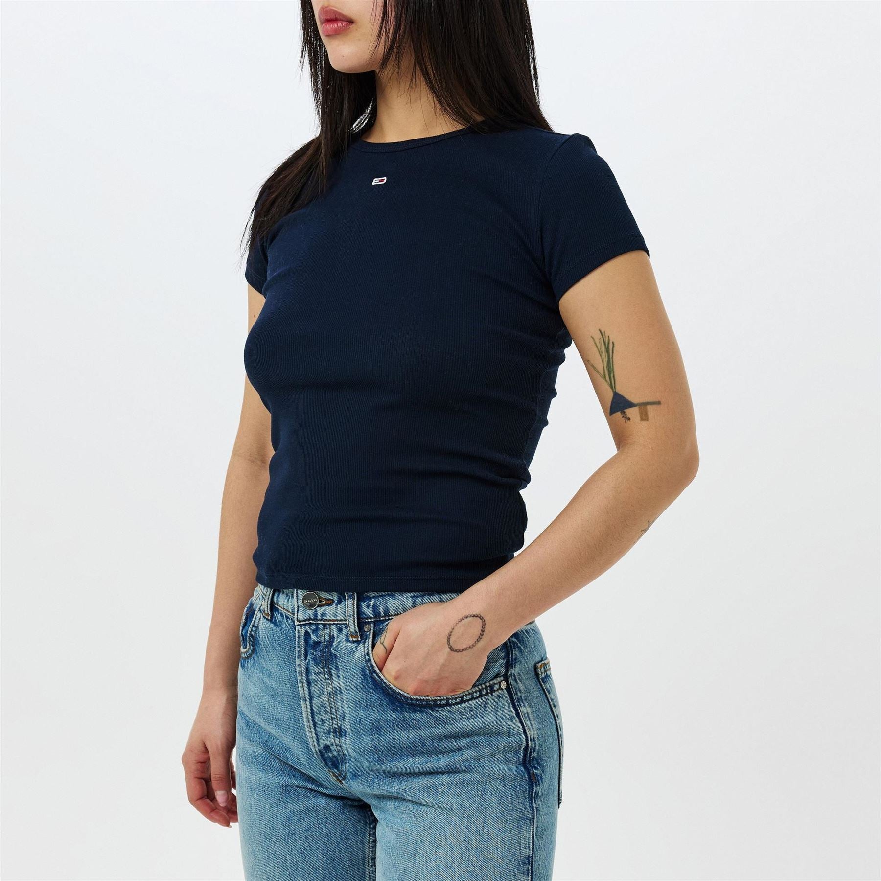 Tommy Jeans Slim Essential Rib Short Sleeve T-Shirt
