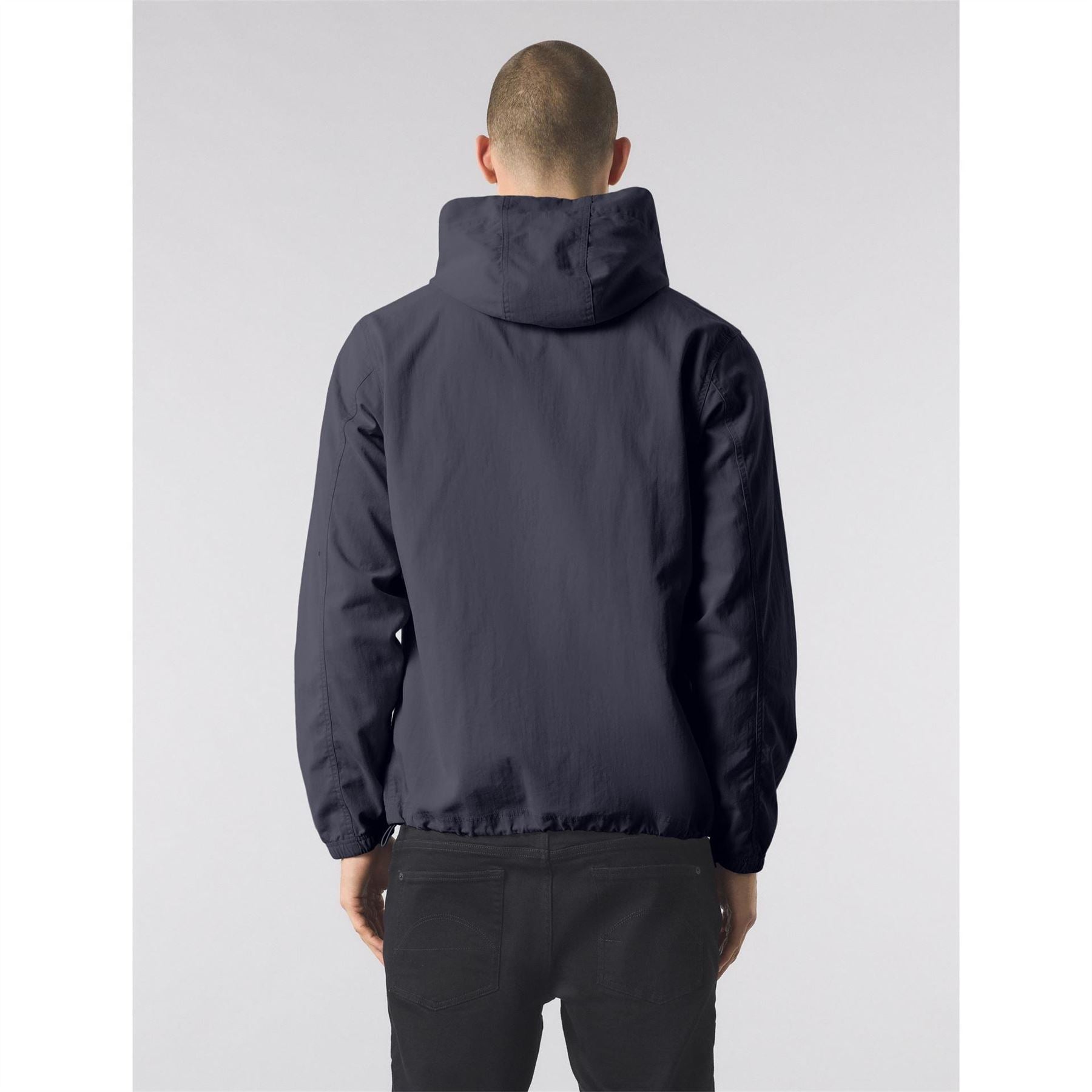 Pretty Green Feltham Solid Patterned Hooded Rain Jacket