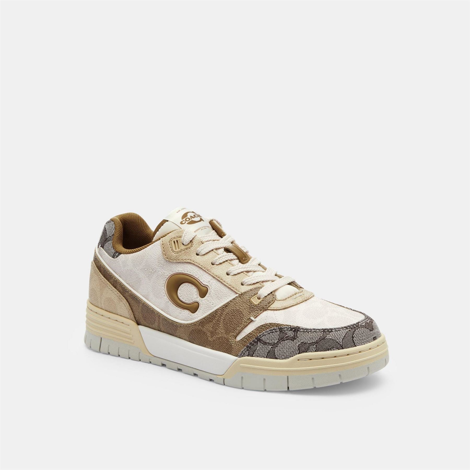 Coach Color Block Embossed Logo Lace-Up Trainers