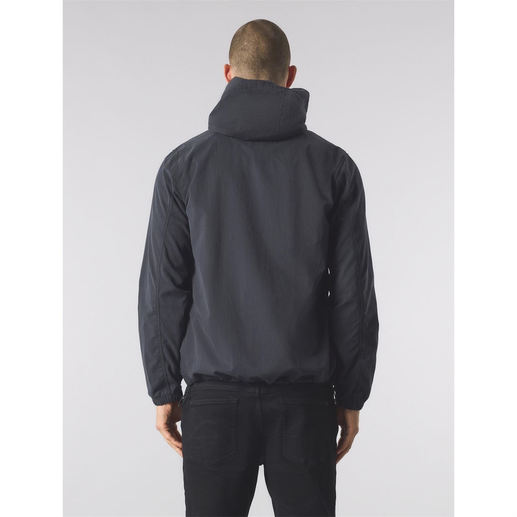 Pretty Green Feltham Solid Patterned Hooded Rain Jacket