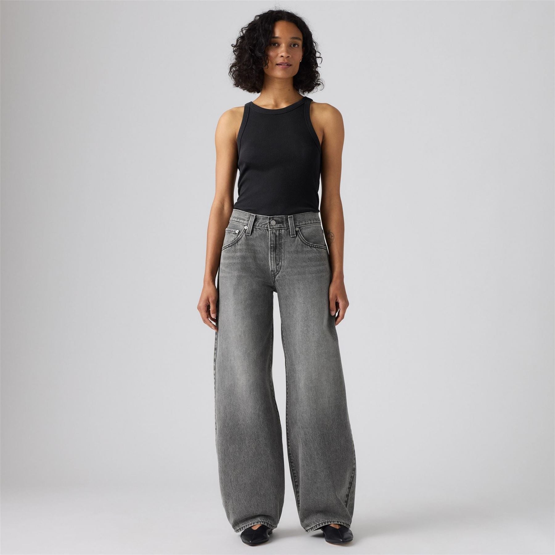 Levis Middy Balloon Cotton Wide Leg Jeans