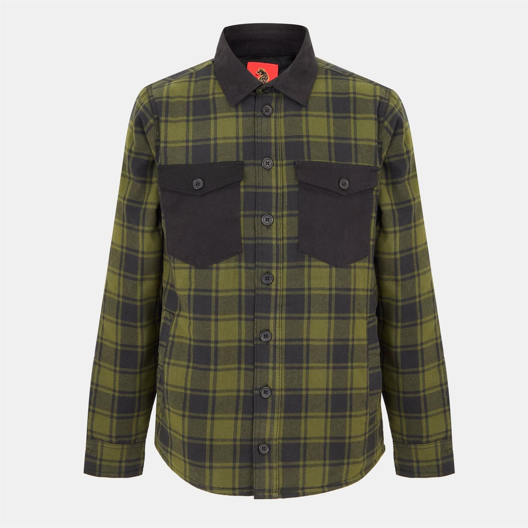 Luke Valley Plaid Patterned Overshirt with Chest Pocket