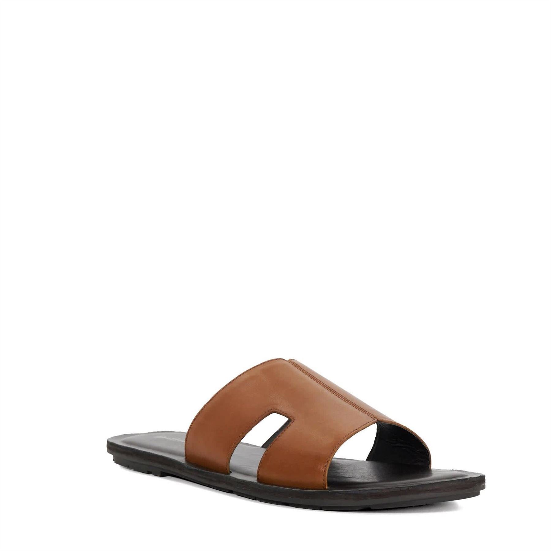 Dune London Leather Flatform Open Toe Slides