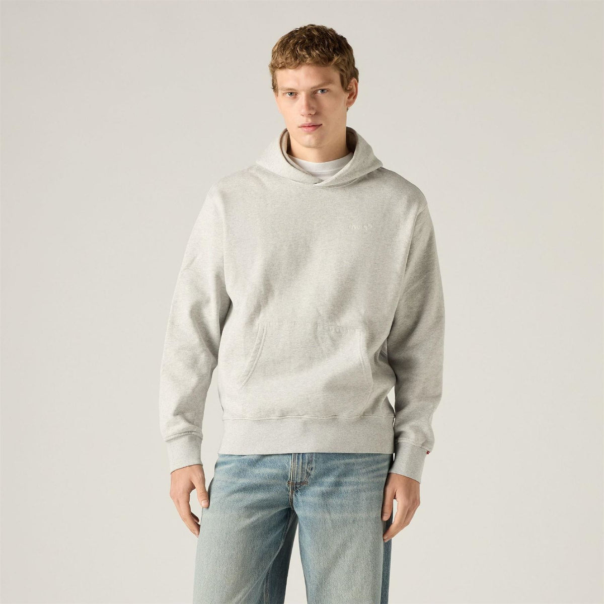 Levis Hooded Neck Drop Shoulder Sweatshirt with Kangaroo Pocket