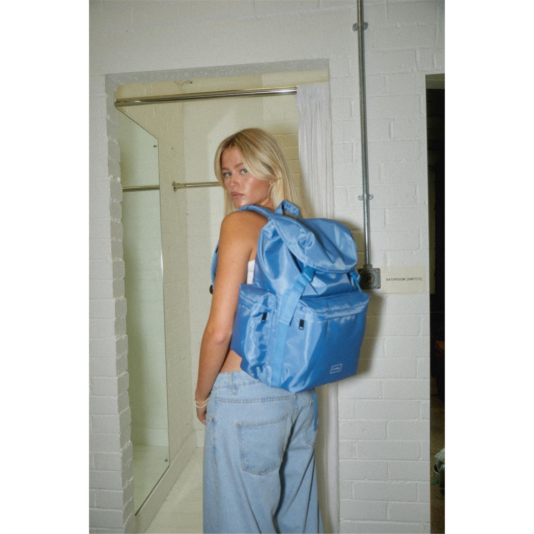 Spiral Arlo Rectangle Shape Backpack with Logo Patch