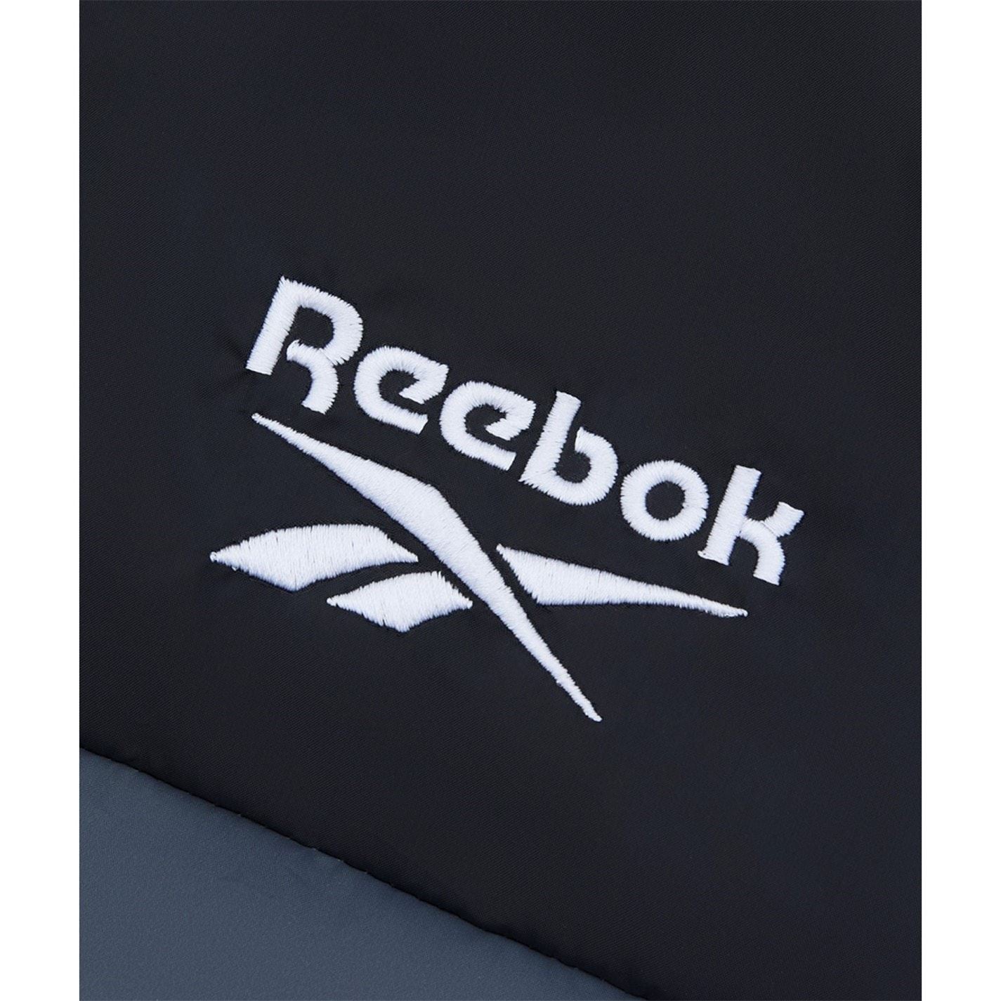 Reebok Solid Patterned Hooded Puffer Gilet