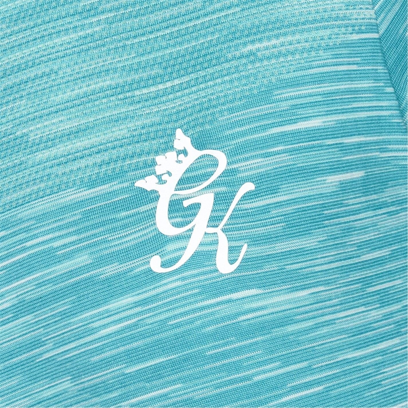 Gym King Energy Seamless Space Dye Tee   Ocean Blue Multi