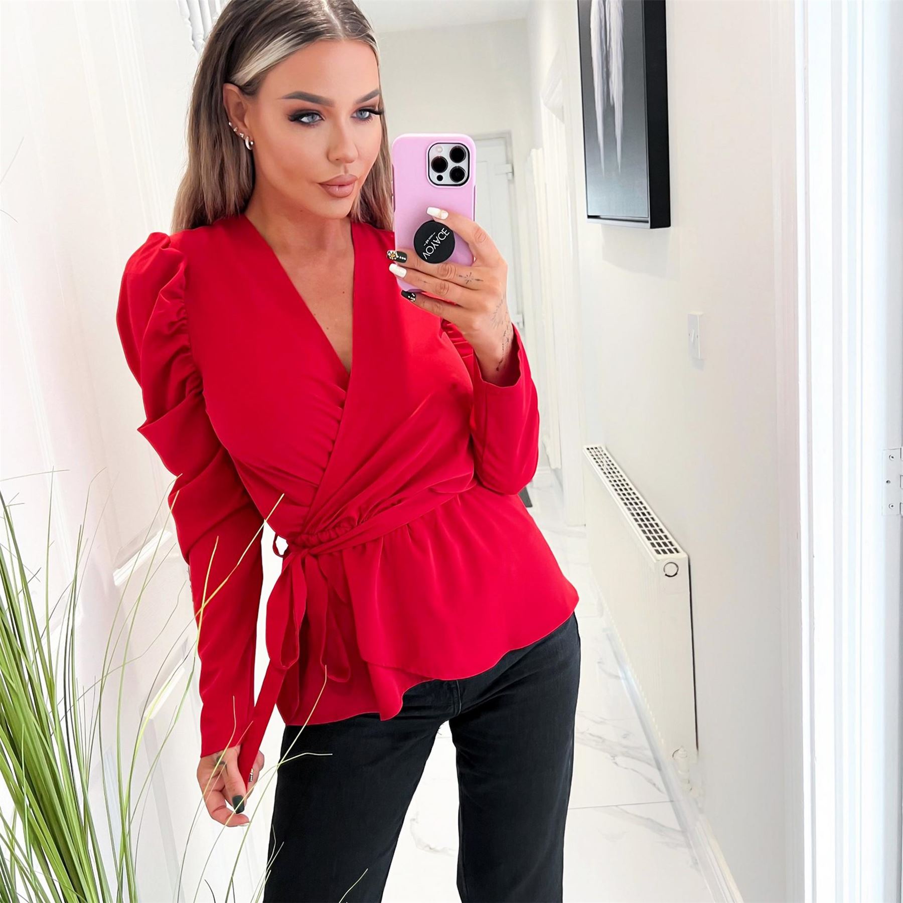 AX Paris Wrap Long Sleeve Top