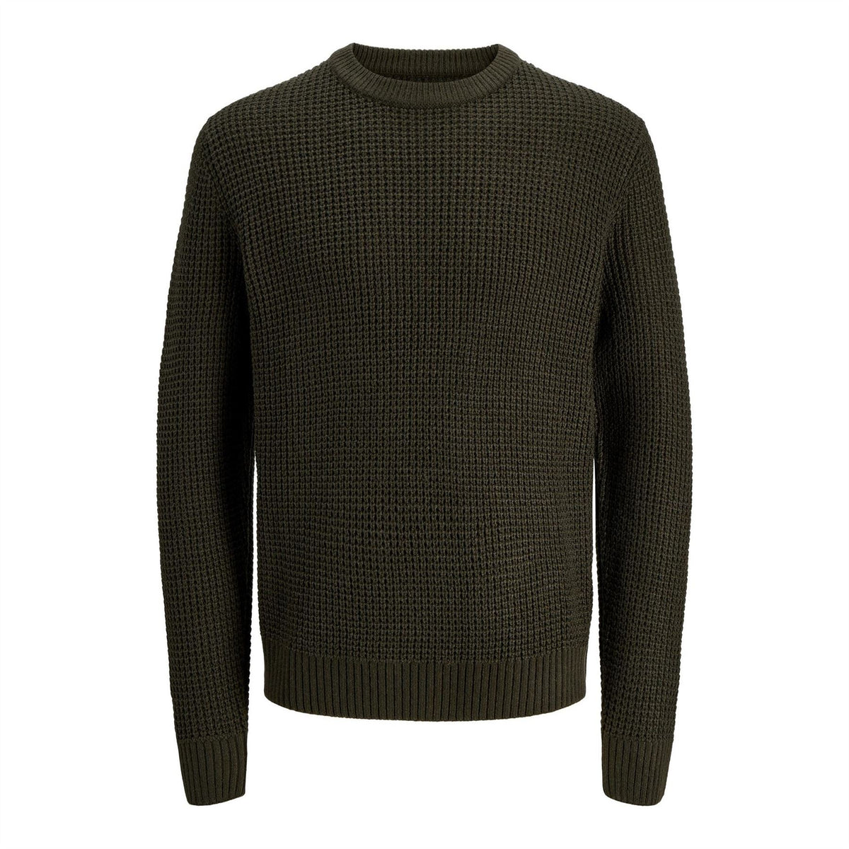 Jack and Jones Crew Neck Ribbed Collar Long Sleeve Sweater