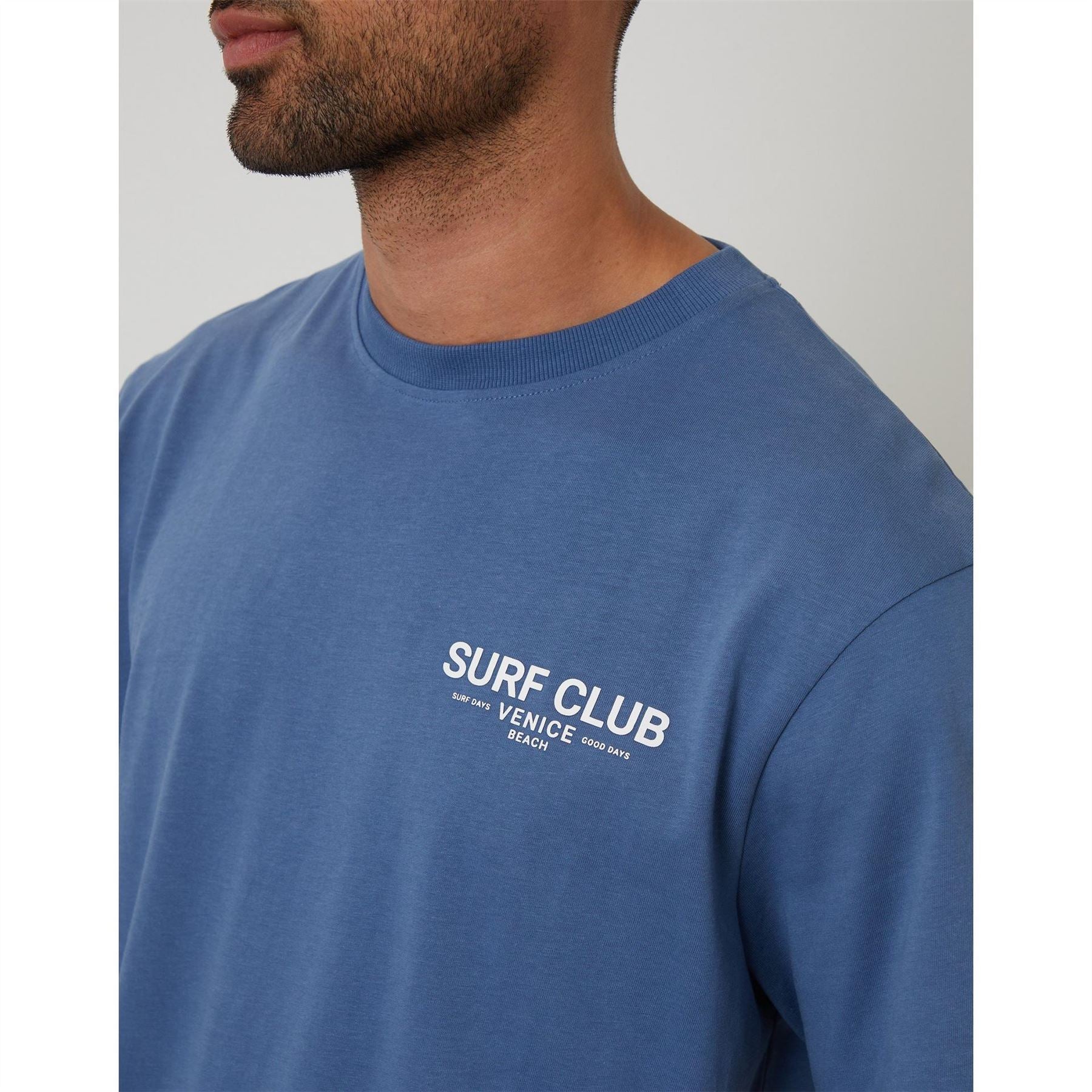 Threadbare Watson Text Graphic Regular Fit Crew Neck T-Shirt