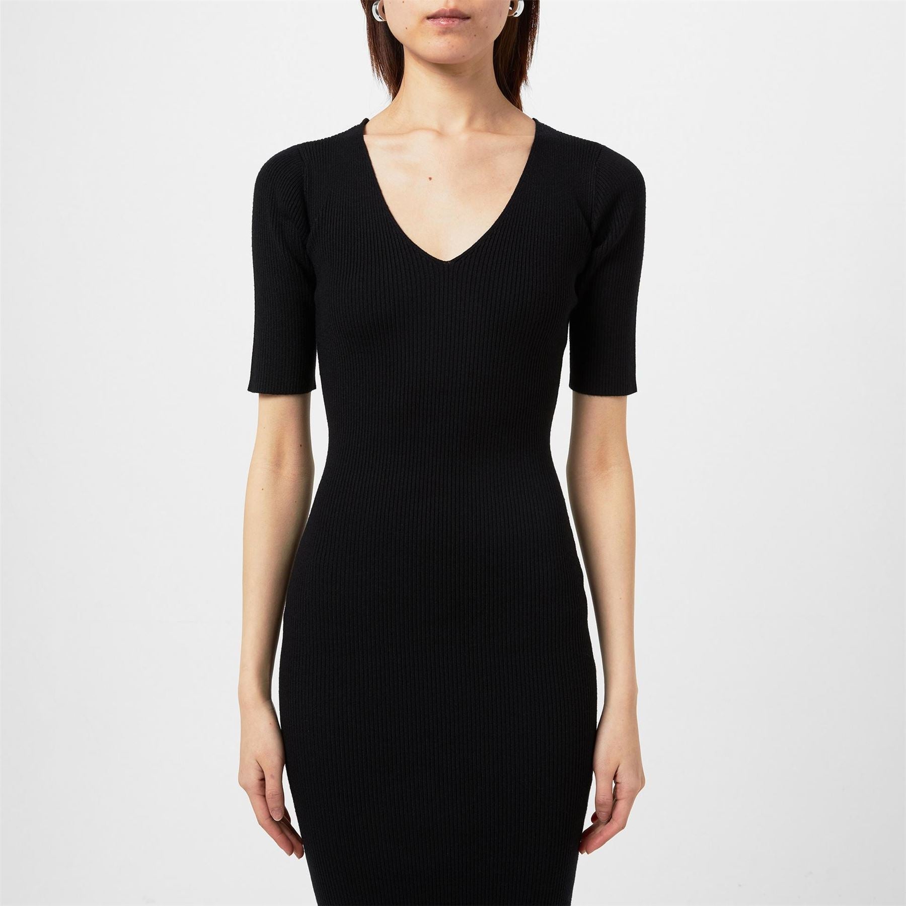 Pretty Lavish Ribbed Midaxi Dress