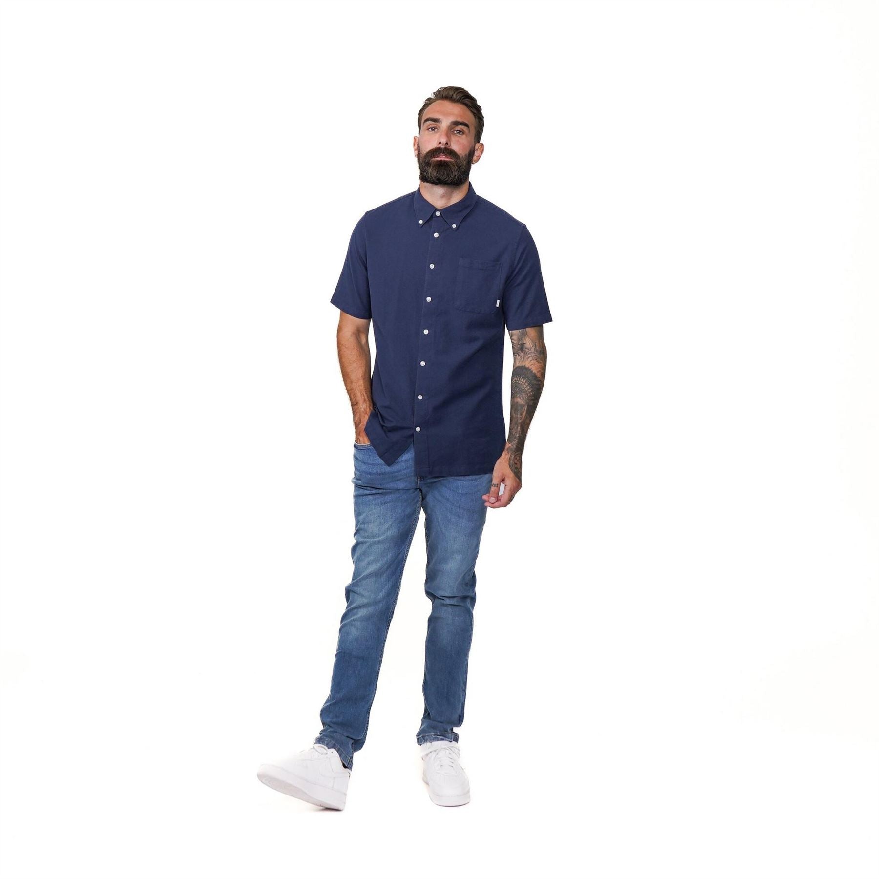 Firetrap Mens Classic Oxford Short Sleeve Shirt