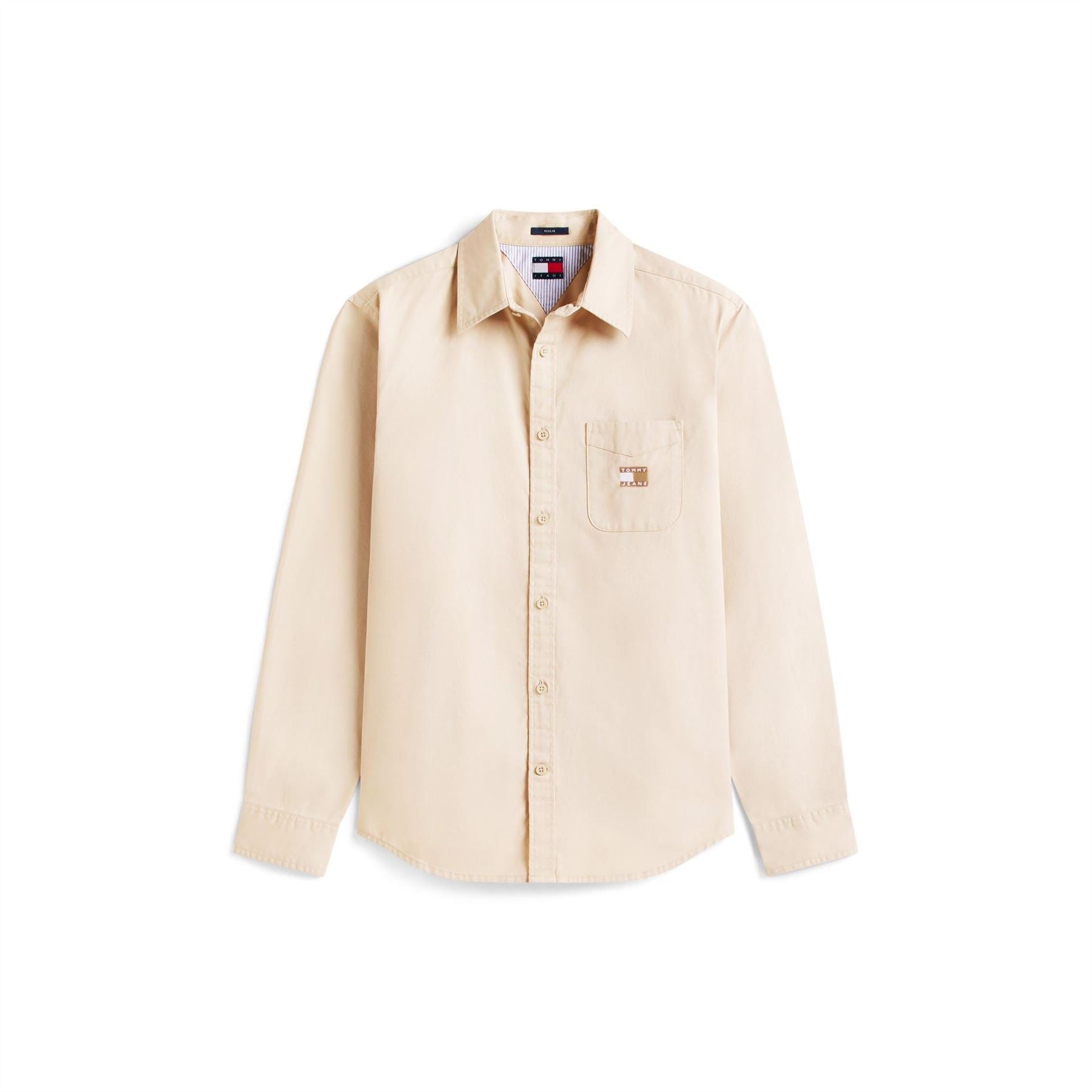 Tommy Jeans Washed Solid Patterned Shirt Collar Shirt Jacket
