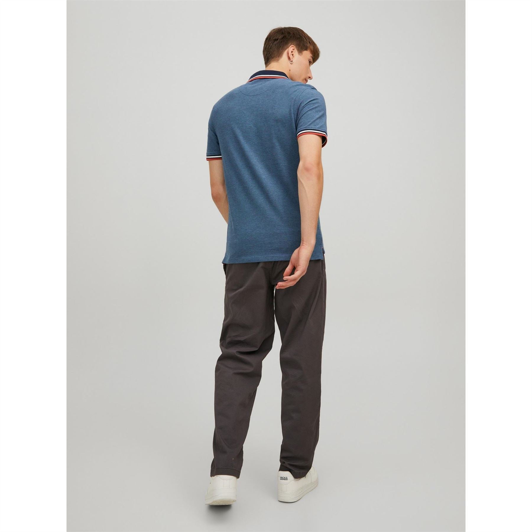 Jack and Jones Paulos Tipped Pique Short Sleeve Polo Shirt