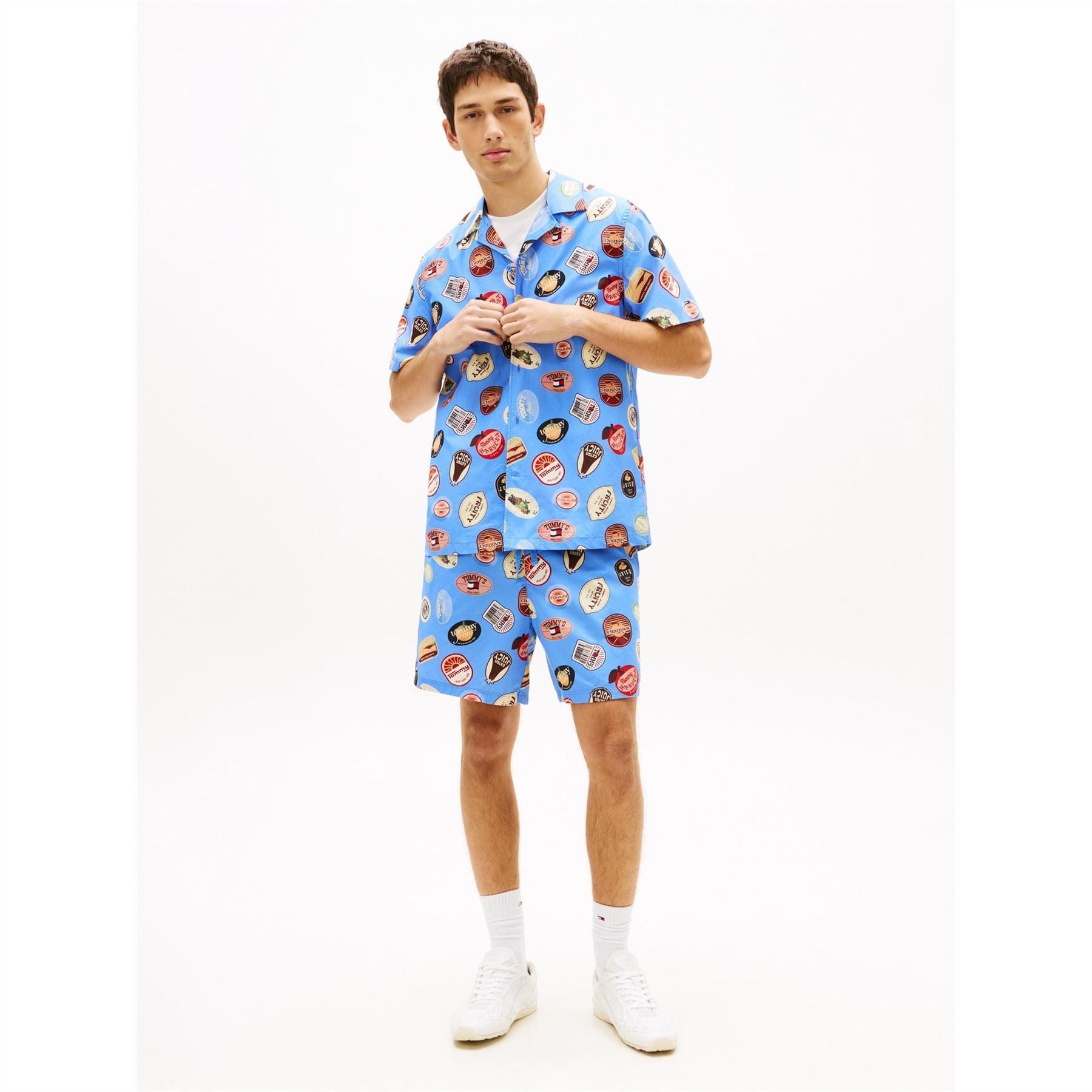 Tommy Jeans Patterned Short Sleeve Shirt