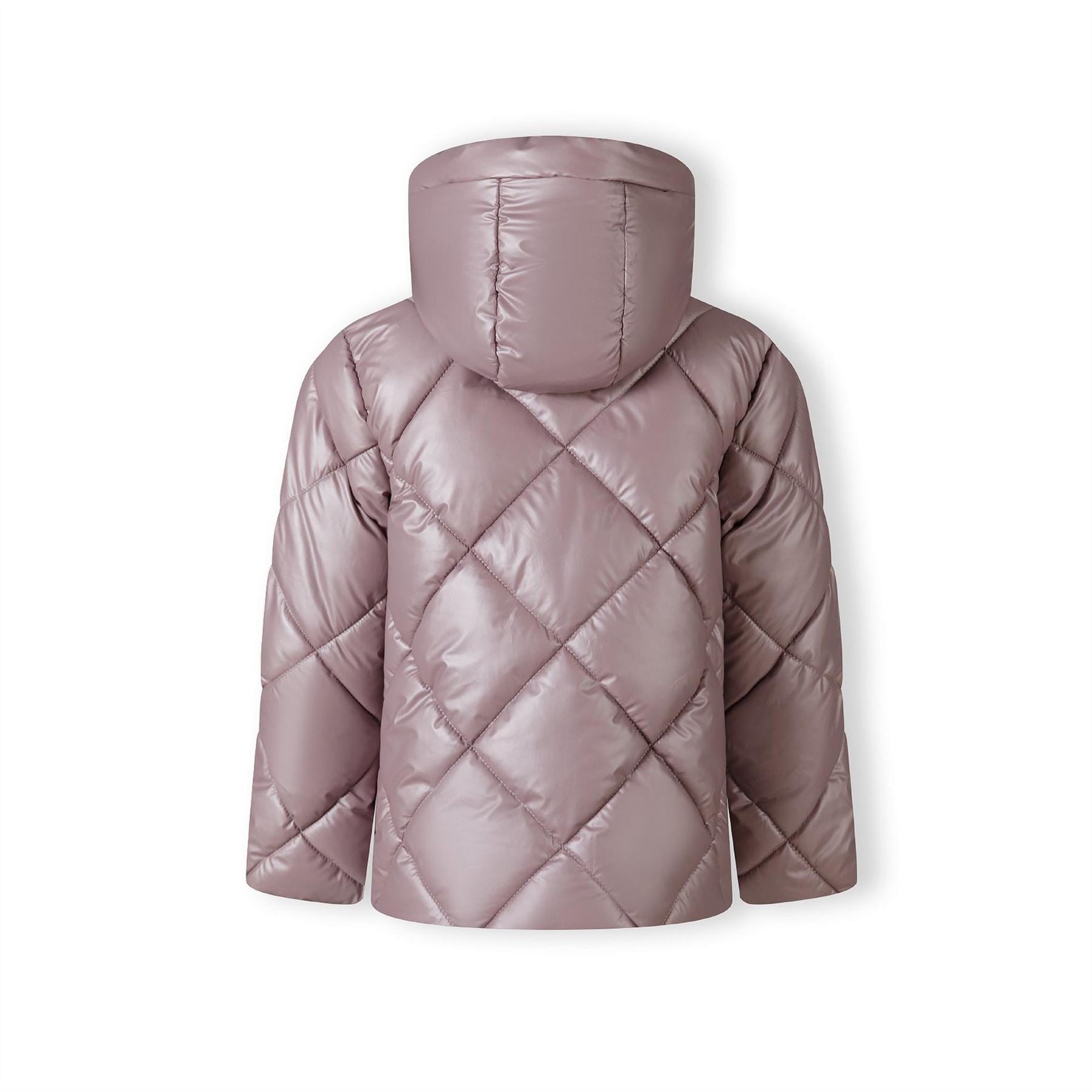 Minoti Girls Quilted Jacket With Hood And Zip Pockets Lilac