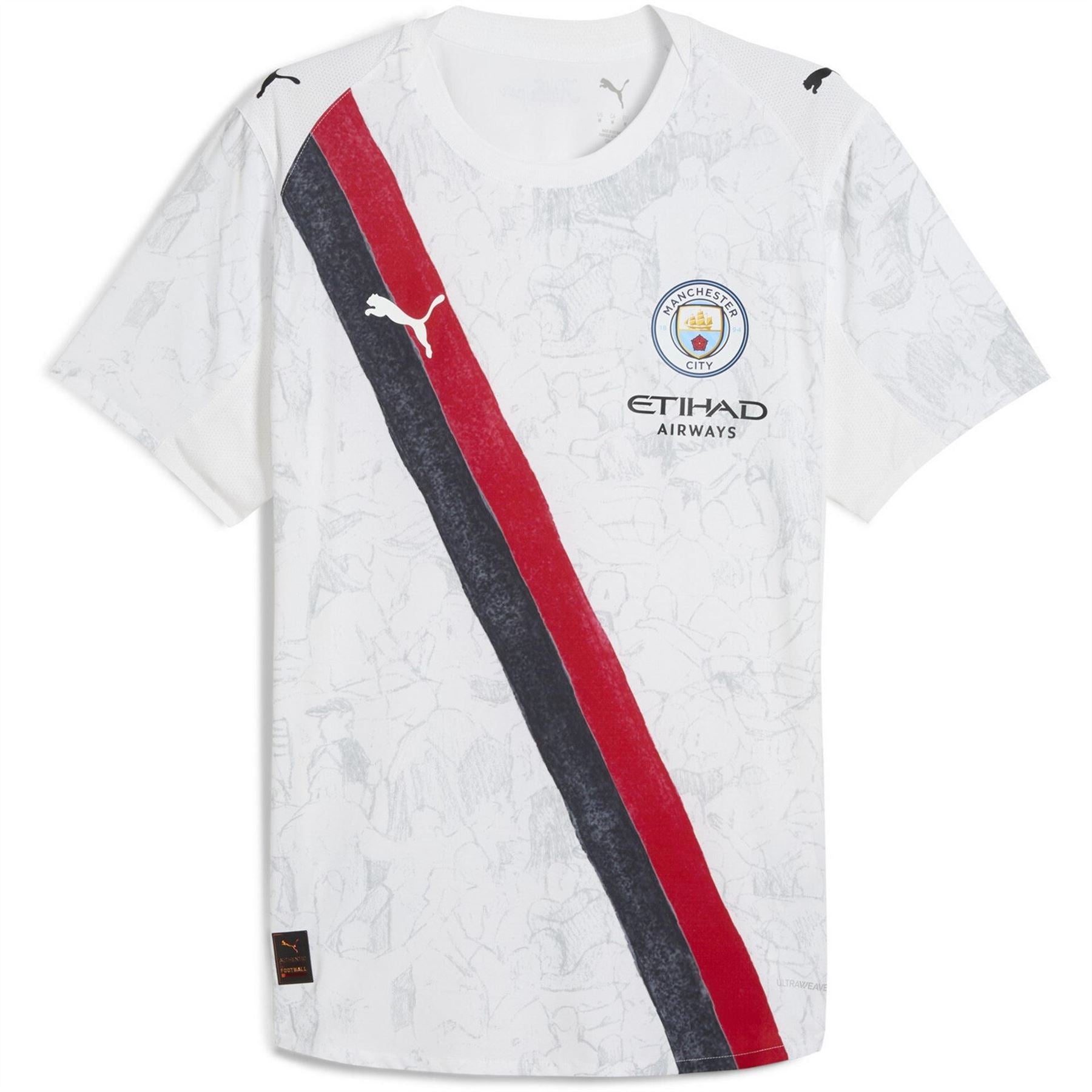 Puma Mens Kidssuper Manchester City Authentic Away Shirt 2025 2026