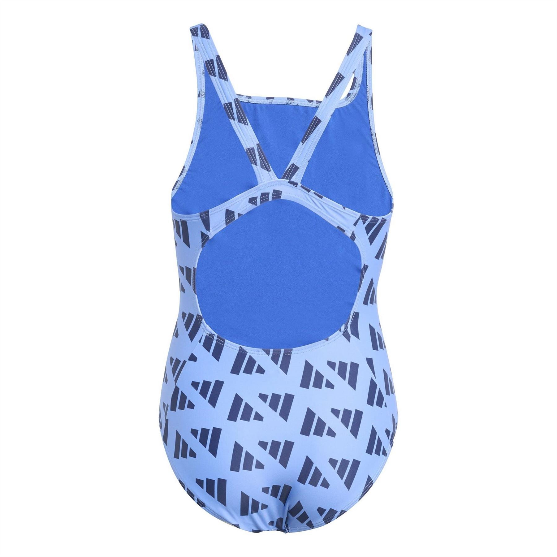 adidas Logo Graphic V Back Swimsuit Juniors