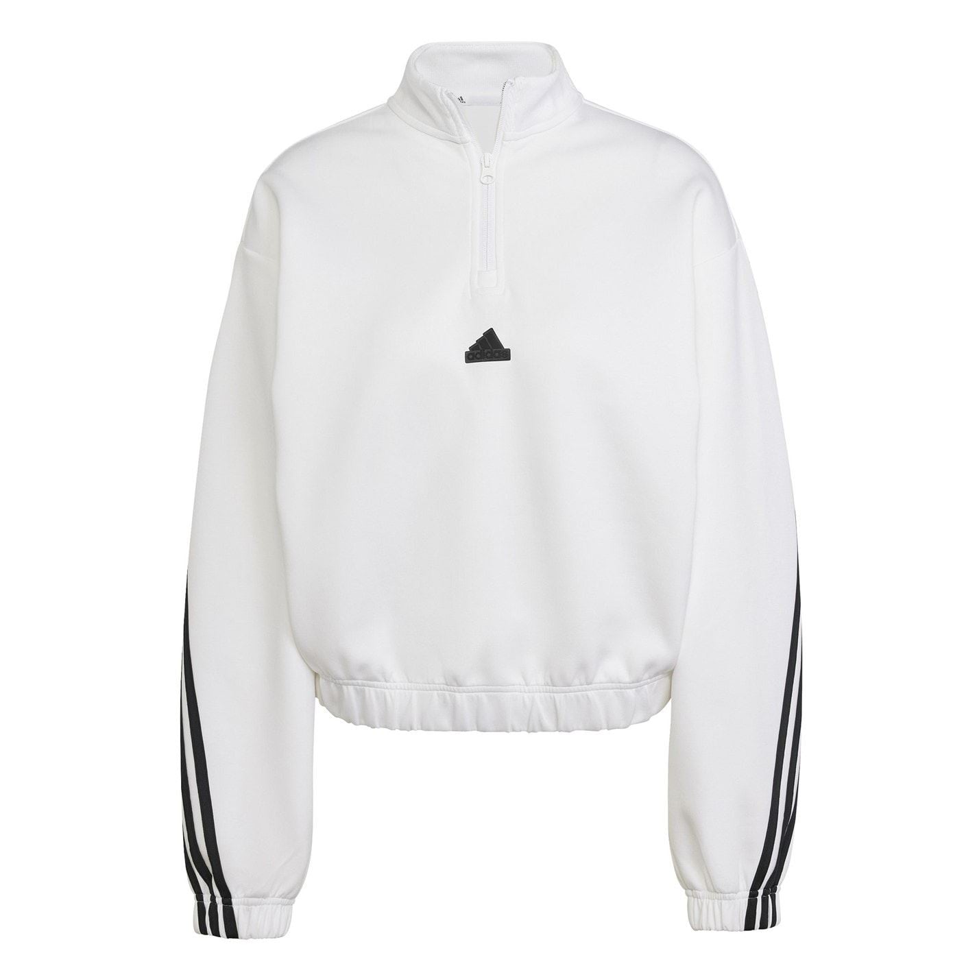 adidas Womens Future Icons 3 Stripes Quarter Zip Tracksuit Top