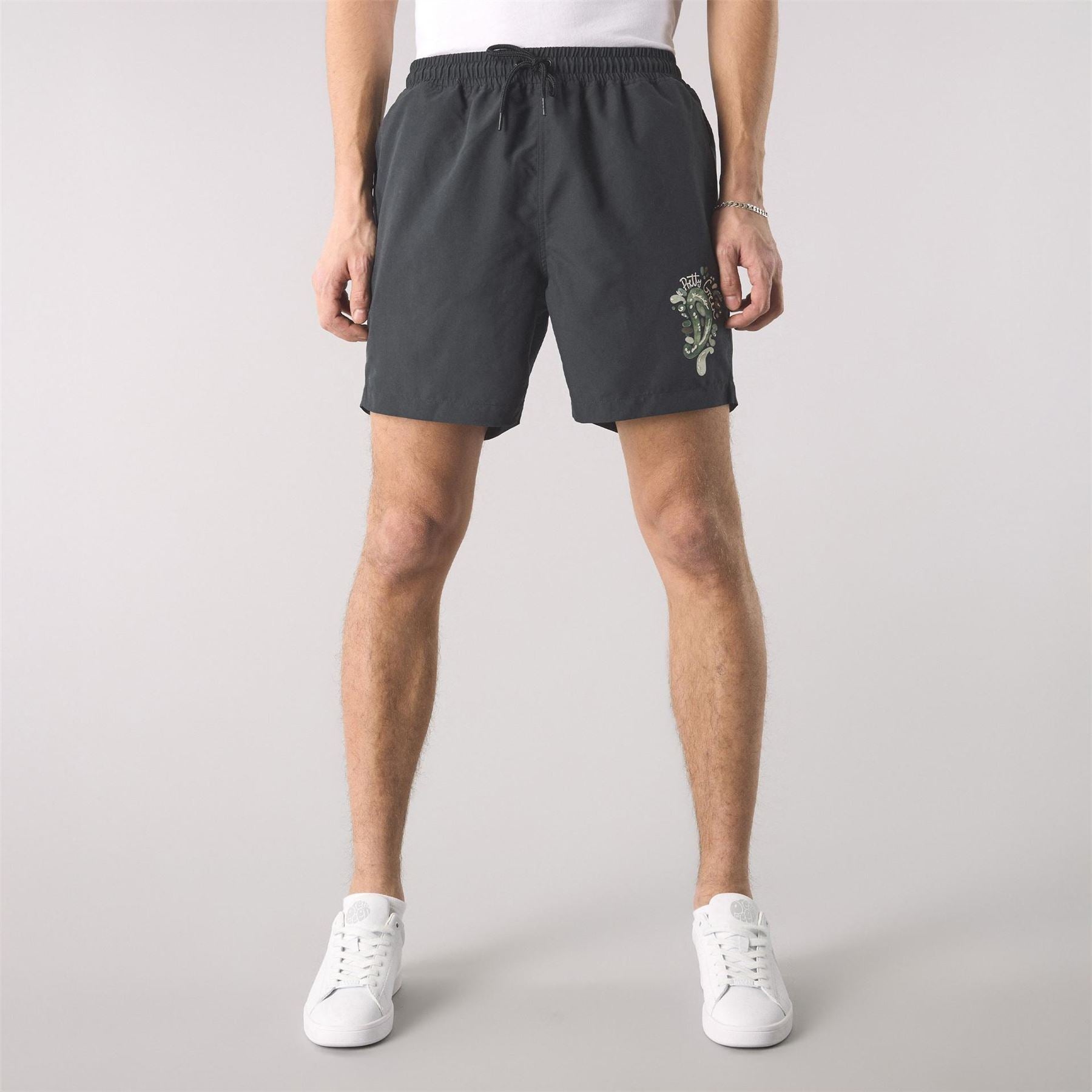 Pretty Green Regular Fit Graphic Print Swim Shorts