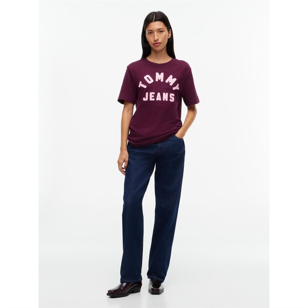 Tommy Jeans Arch Cotton Crew Neck Short Sleeve T-Shirt
