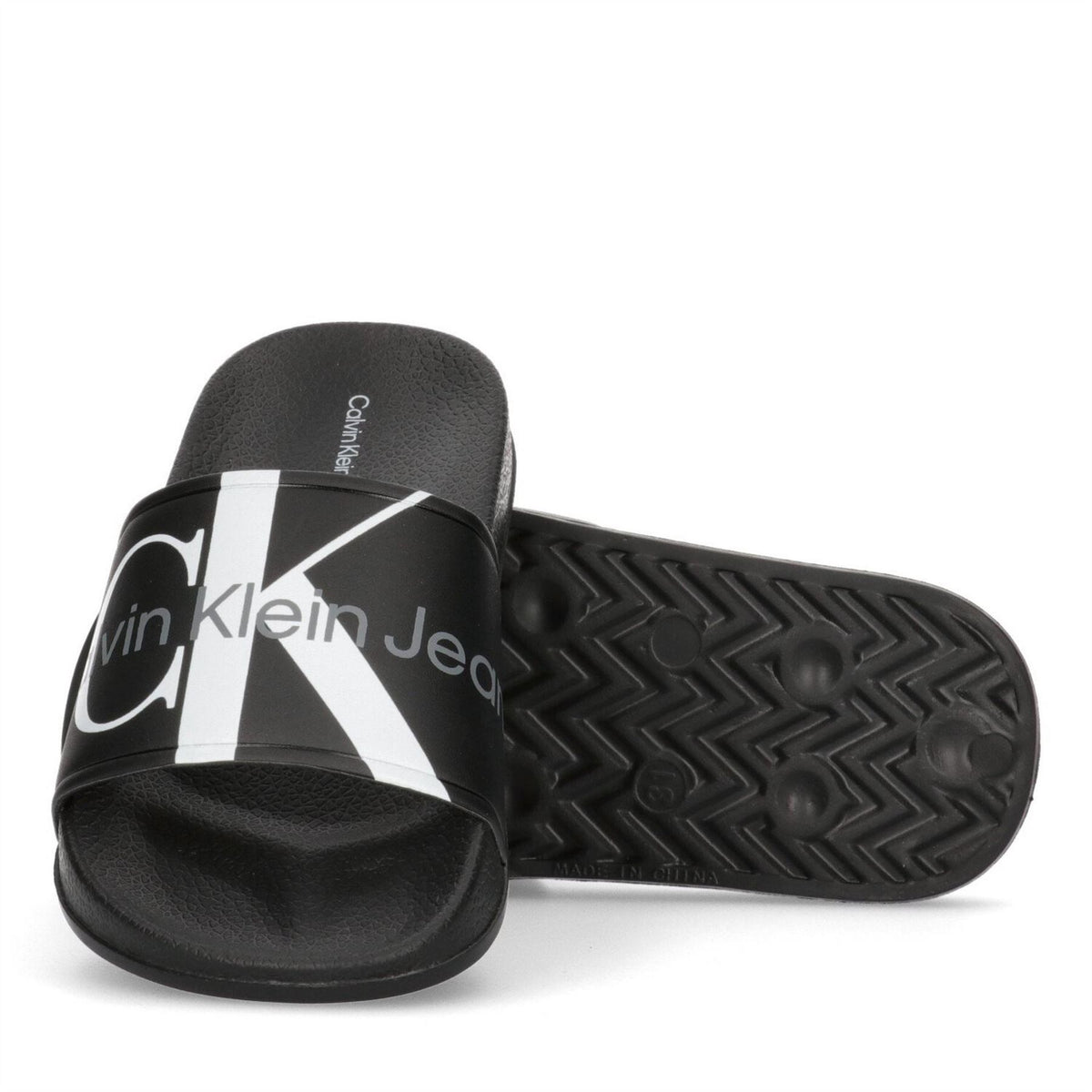 Calvin Klein Jeans Logo Slides Pool Sandals